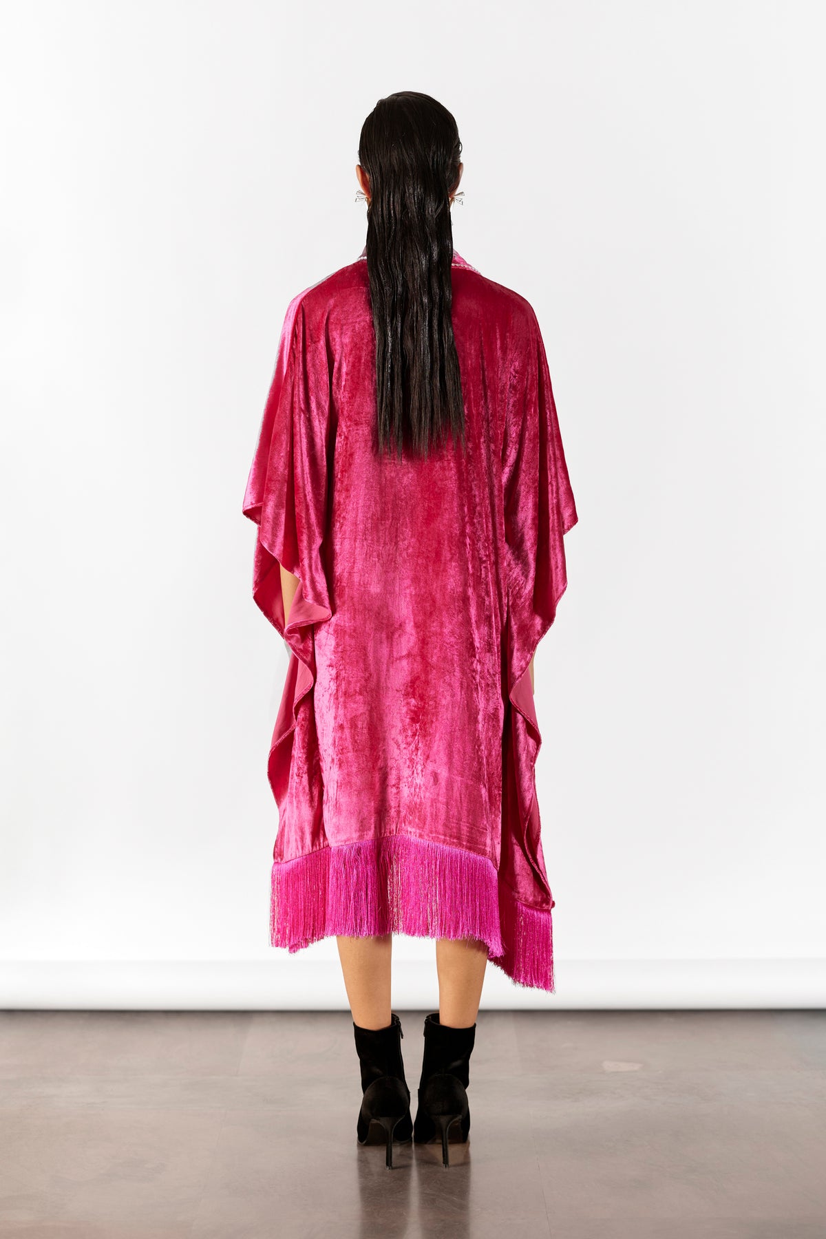 Pink Miller Velvet Kimono