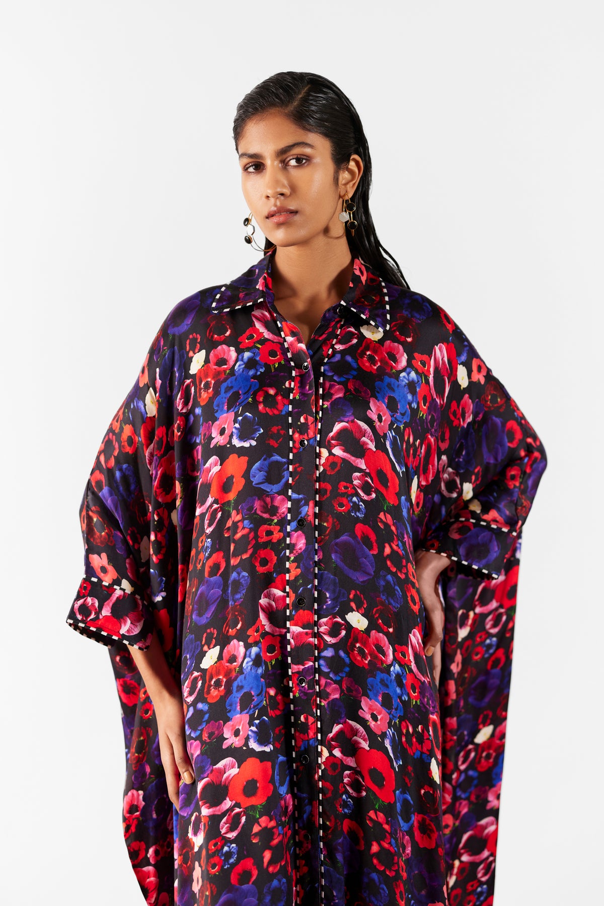 Peony Kimono With Straight Pants