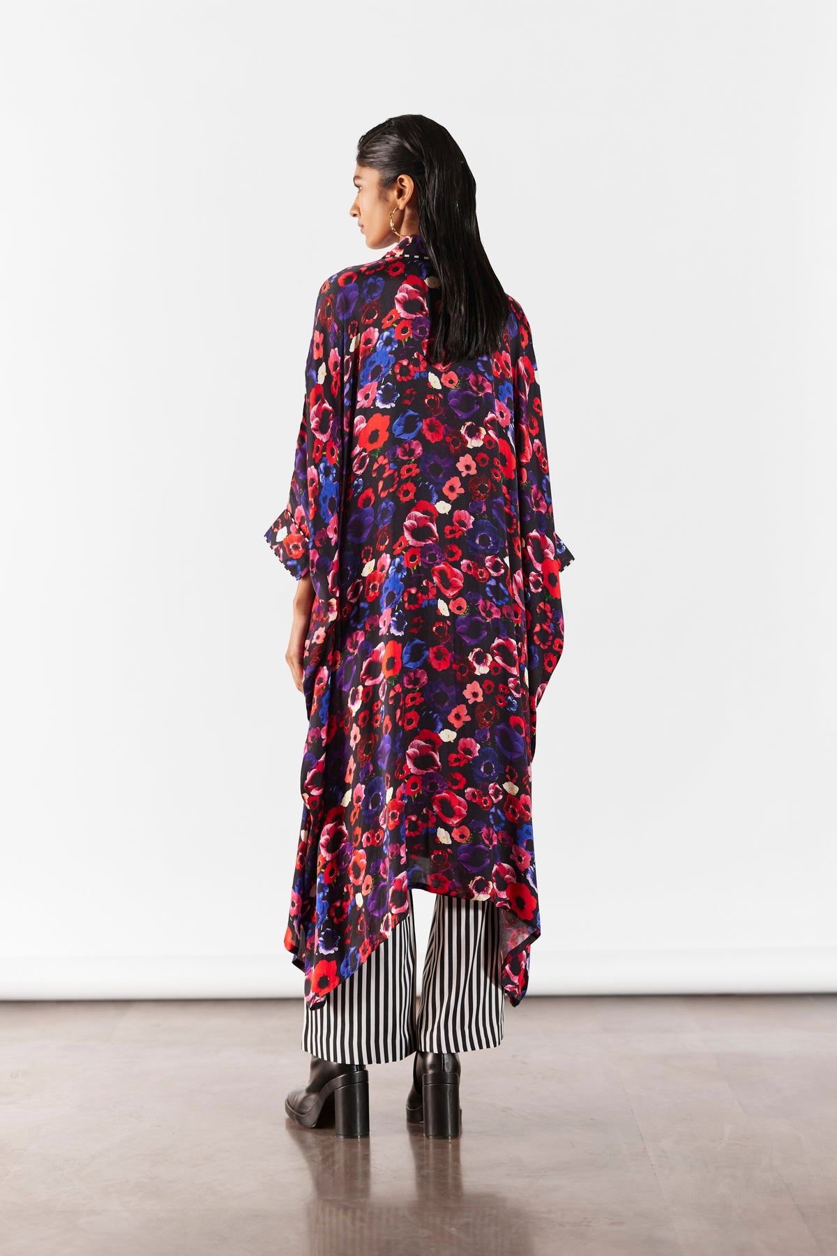 Peony Kimono With Straight Pants