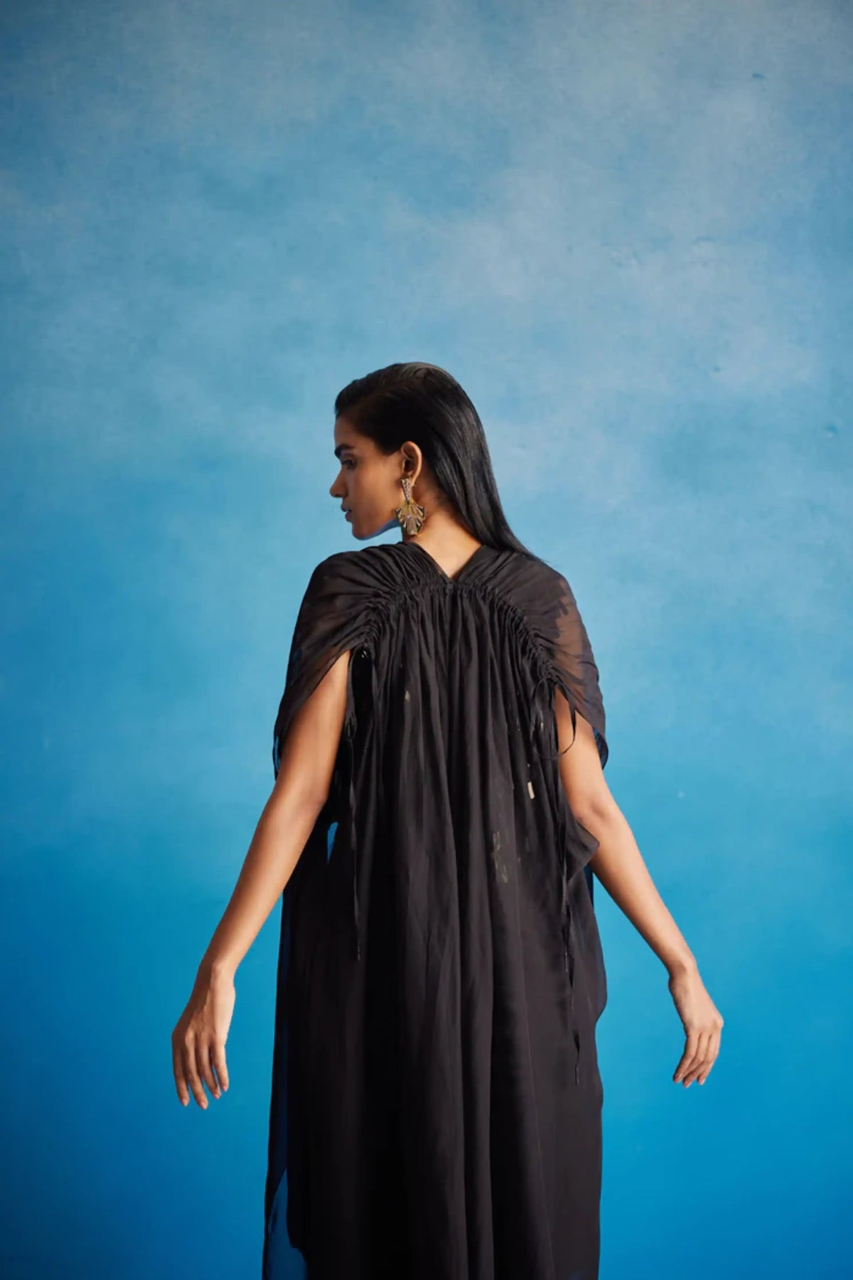 Toucan Organza Draw String Cape