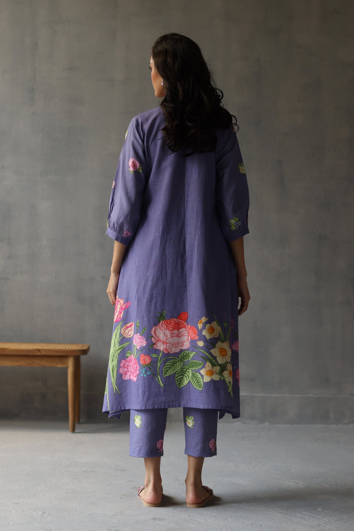 Water Lily Periwinkle Kurta
