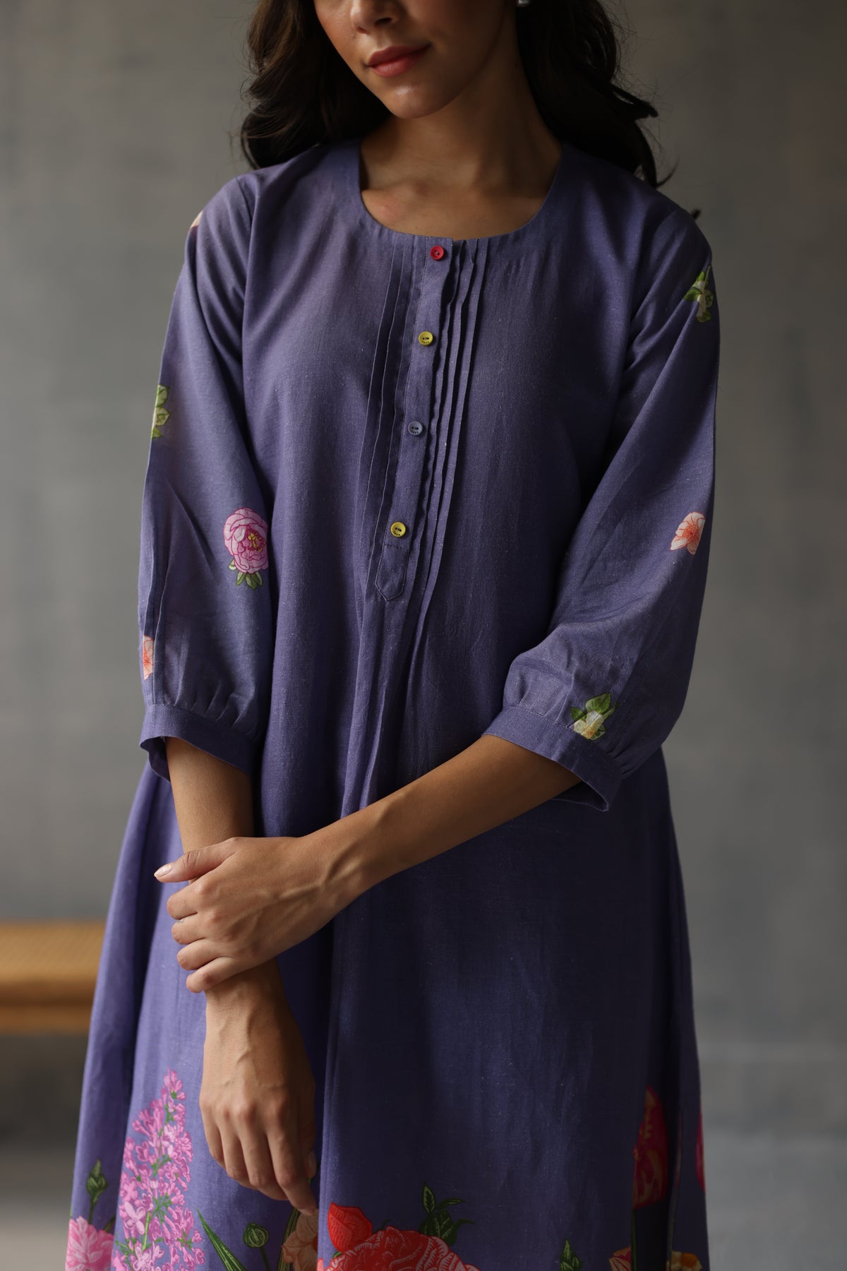 Water Lily Periwinkle Kurta
