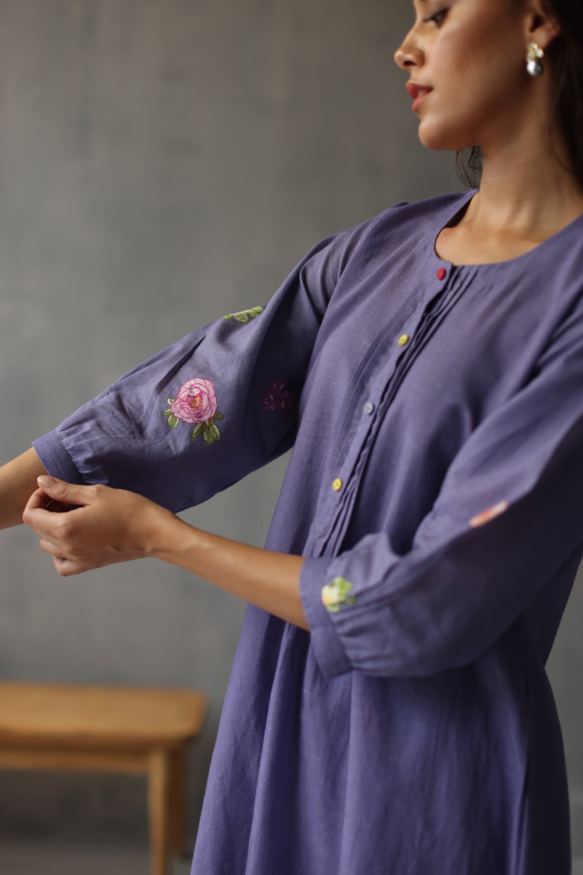 Water Lily Periwinkle Kurta