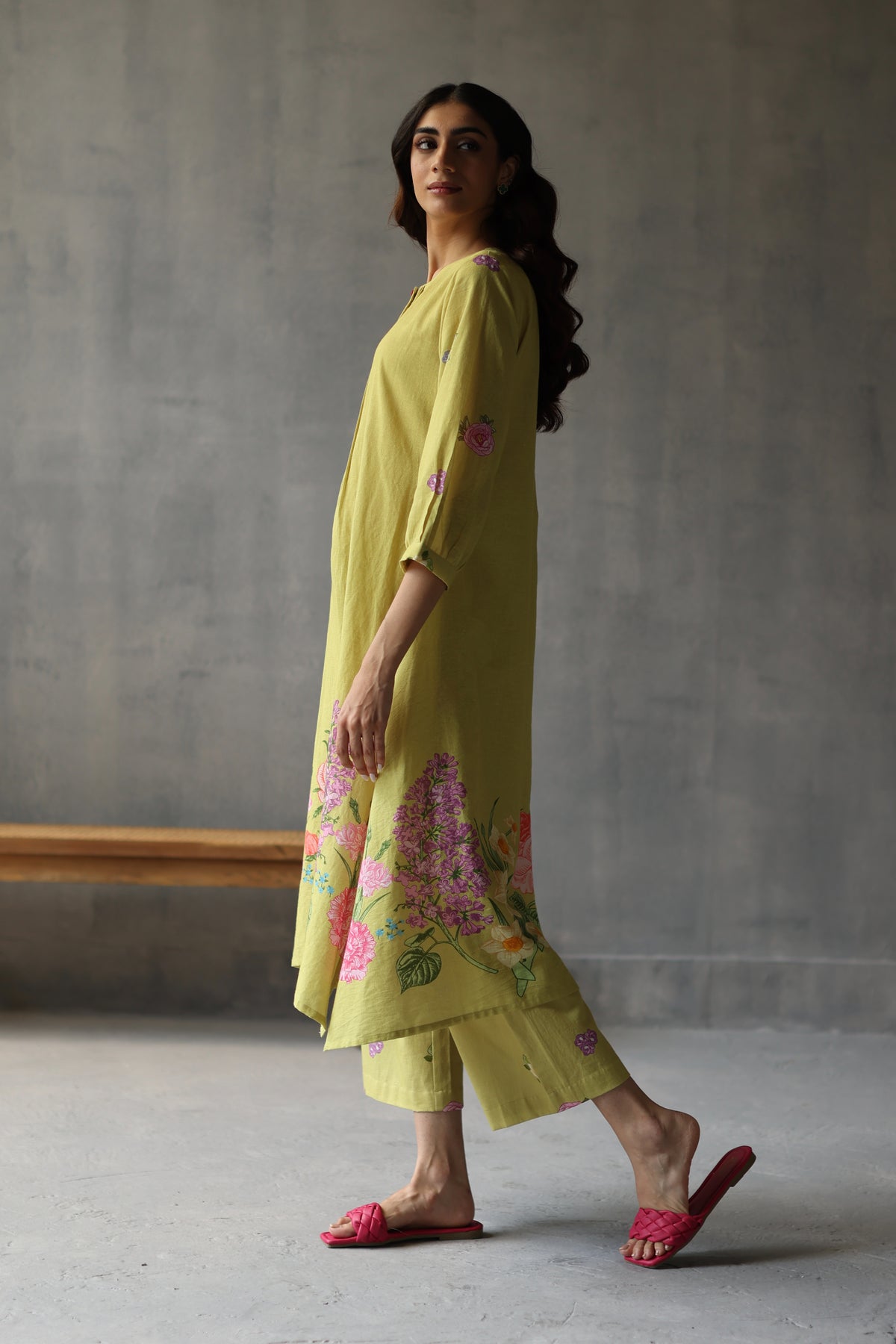 Water Lily Lime Kurta