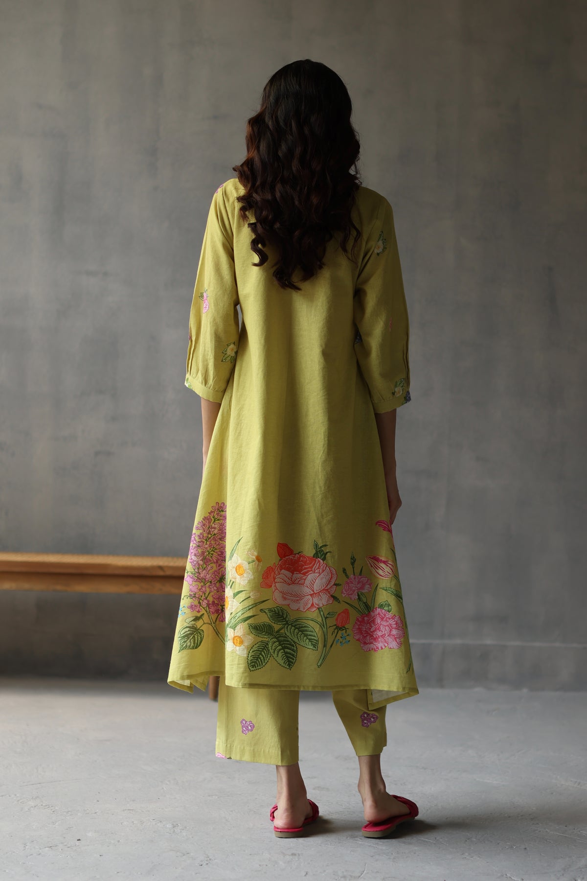 Water Lily Lime Kurta