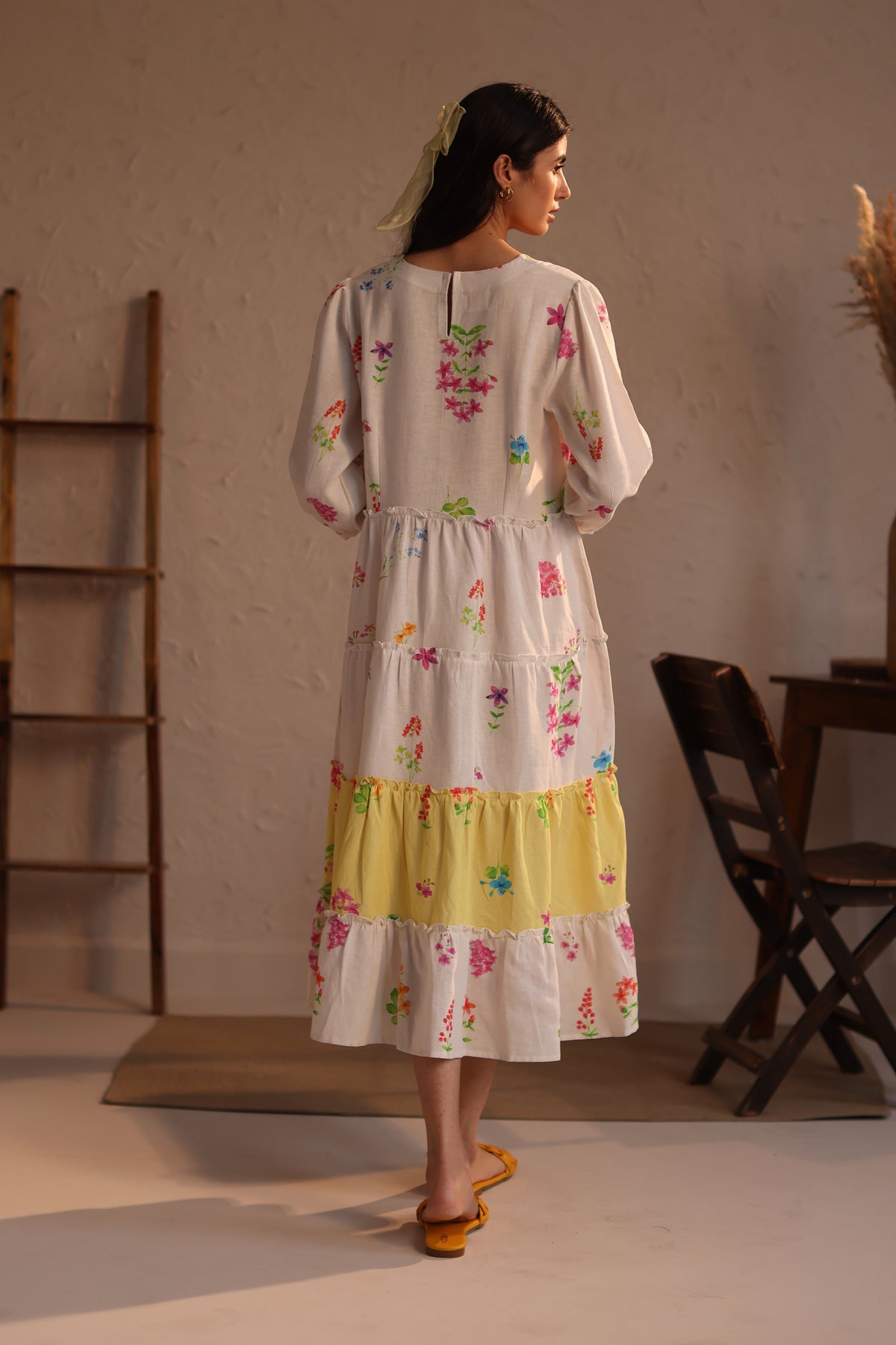 Tuscany Tiered Ivory Dress