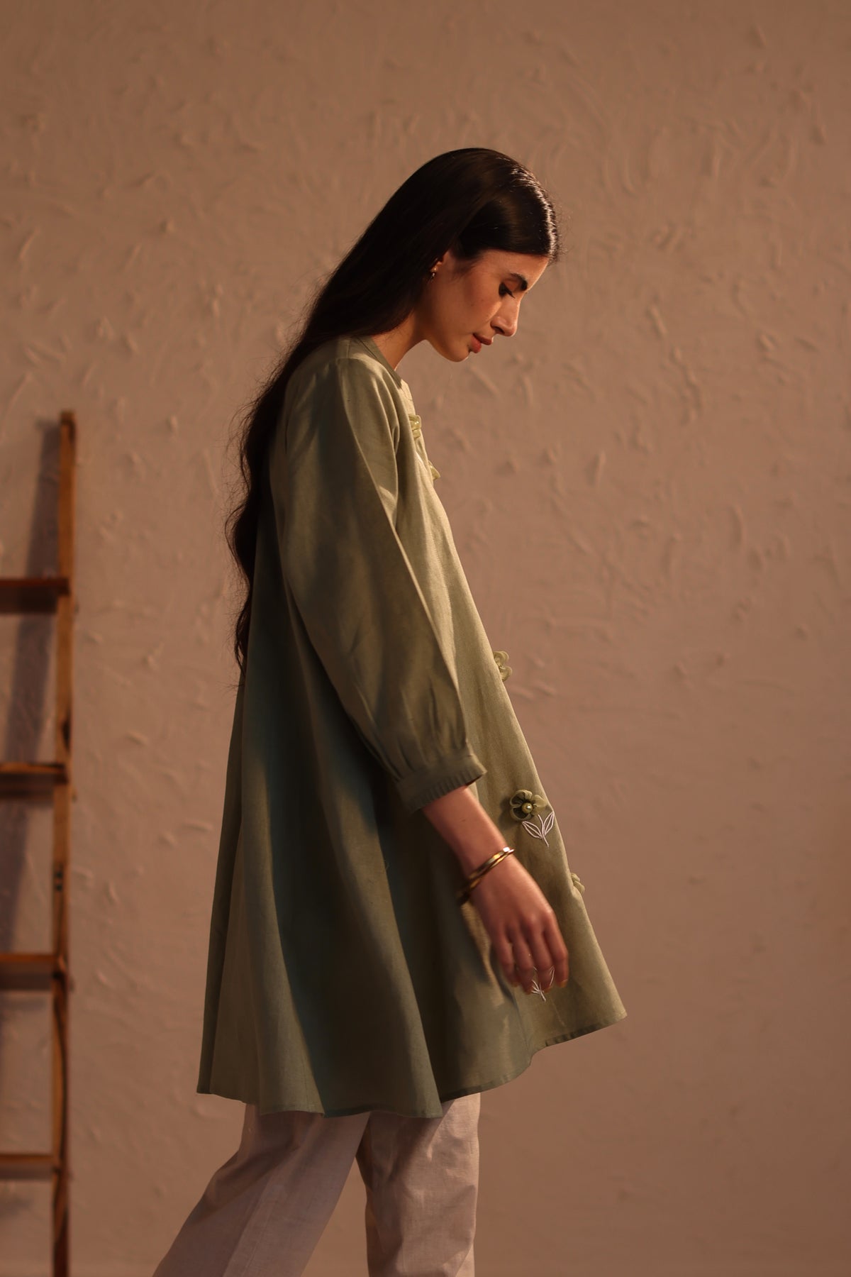 Olive Green Stardust Tunic