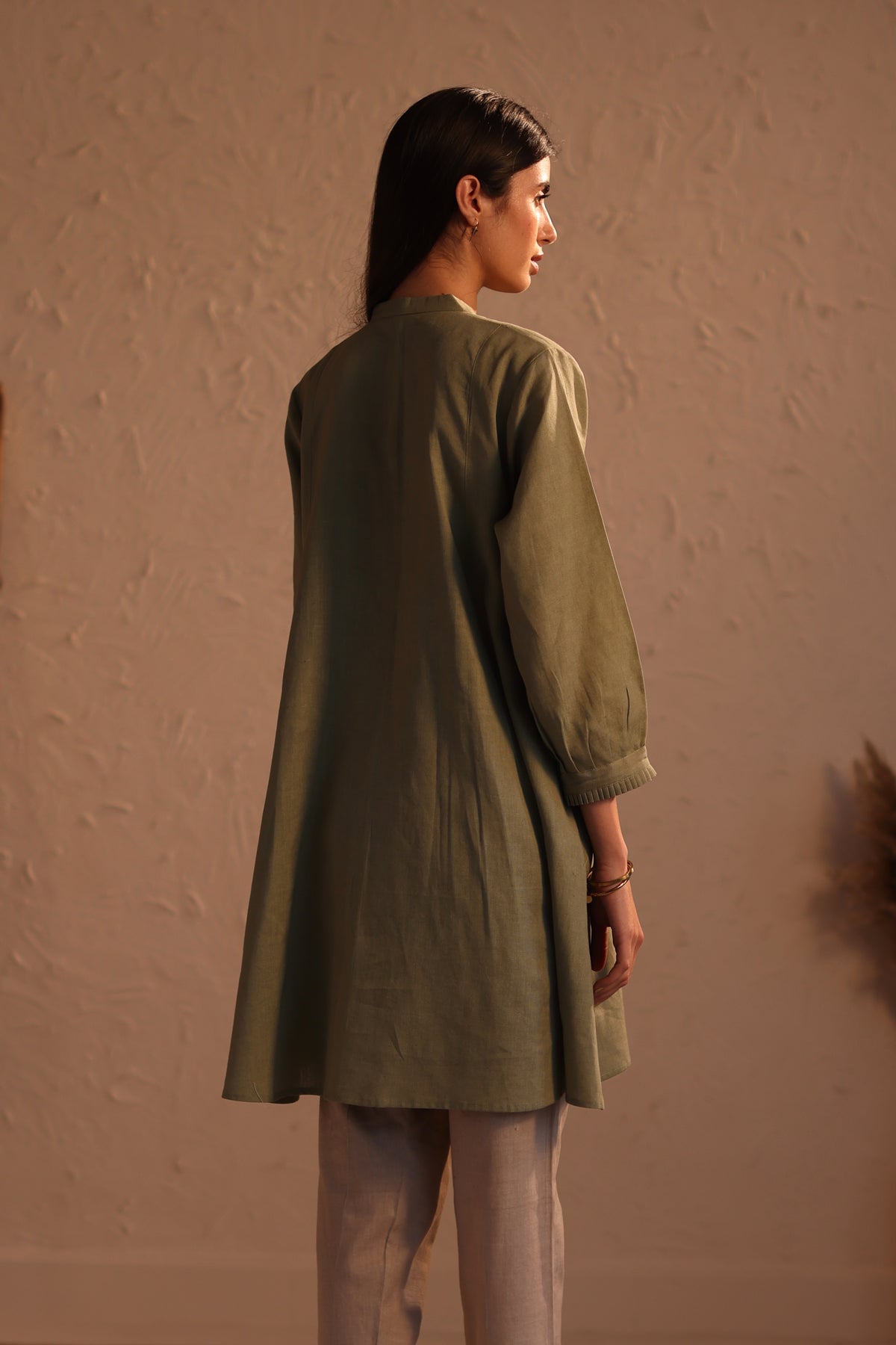 Olive Green Stardust Tunic