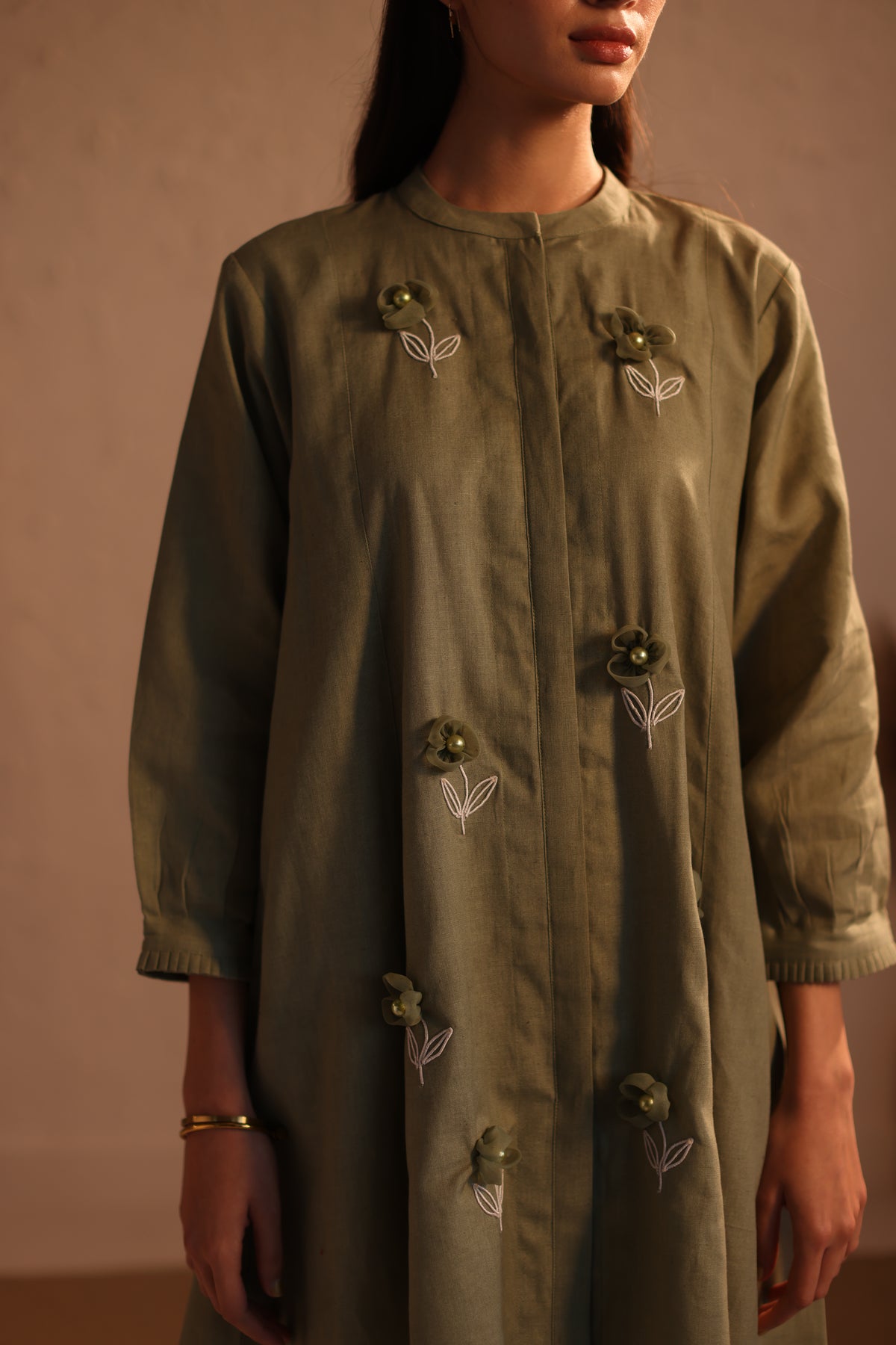 Olive Green Stardust Tunic