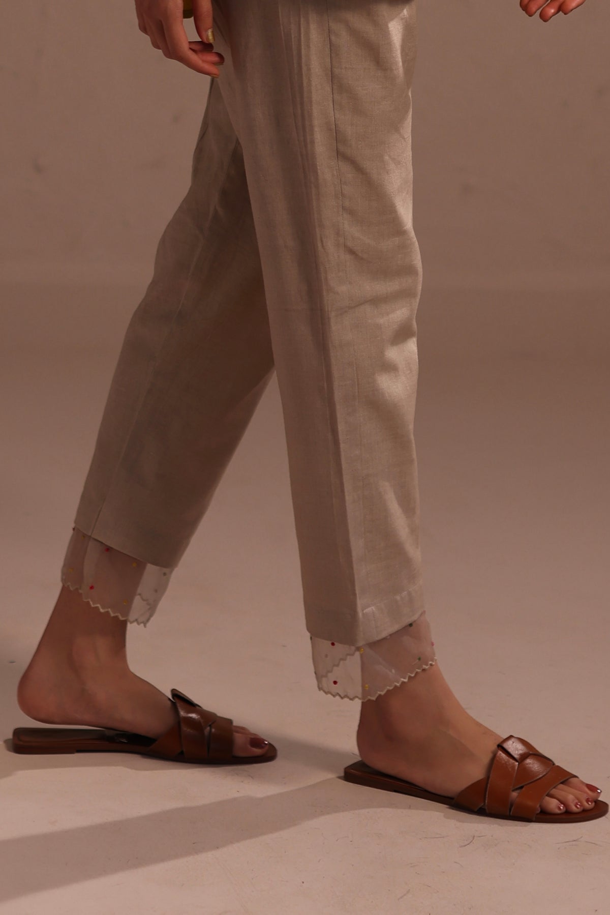 Beige Stardust Pants