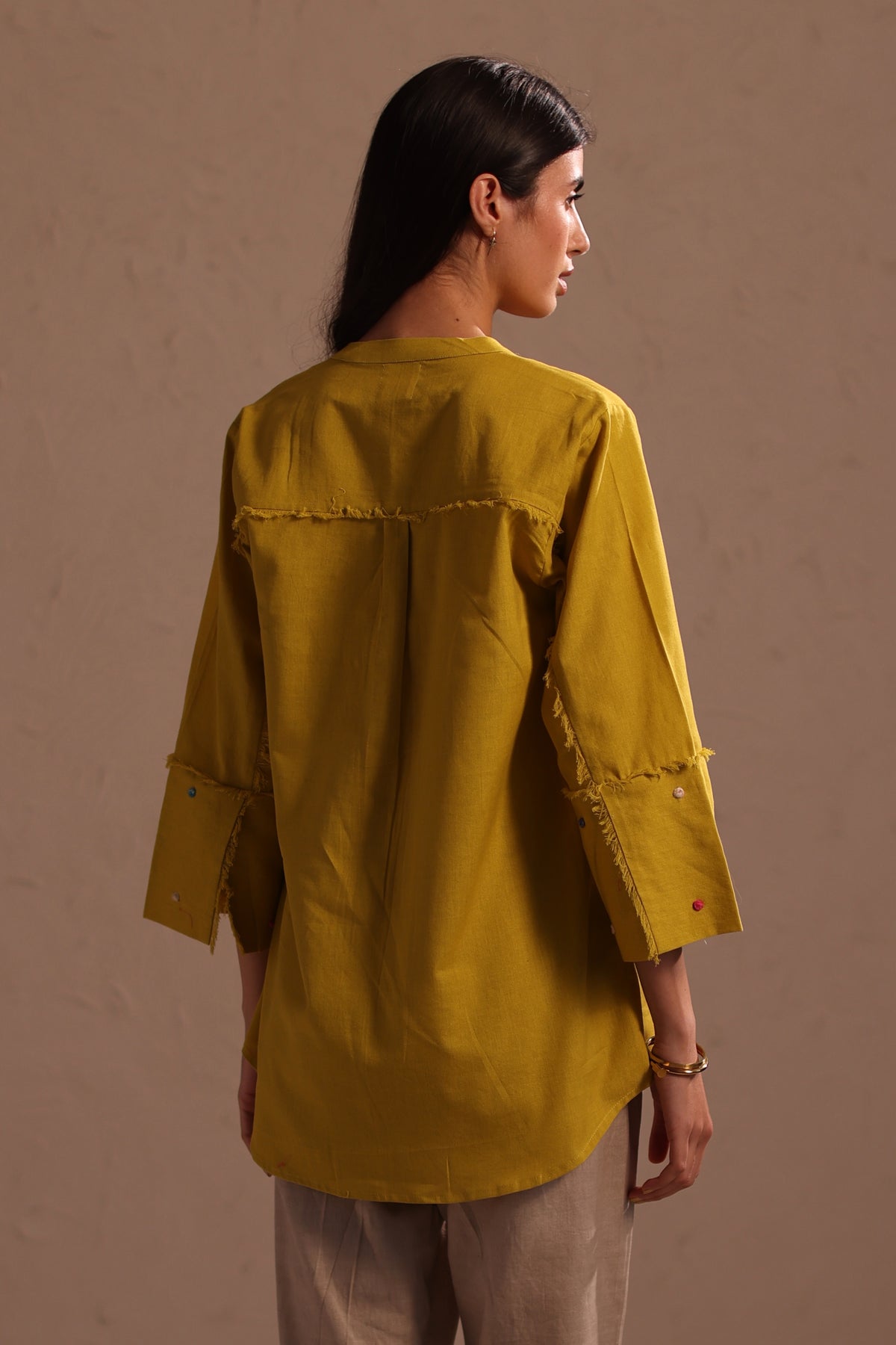 Cora Mustard Top