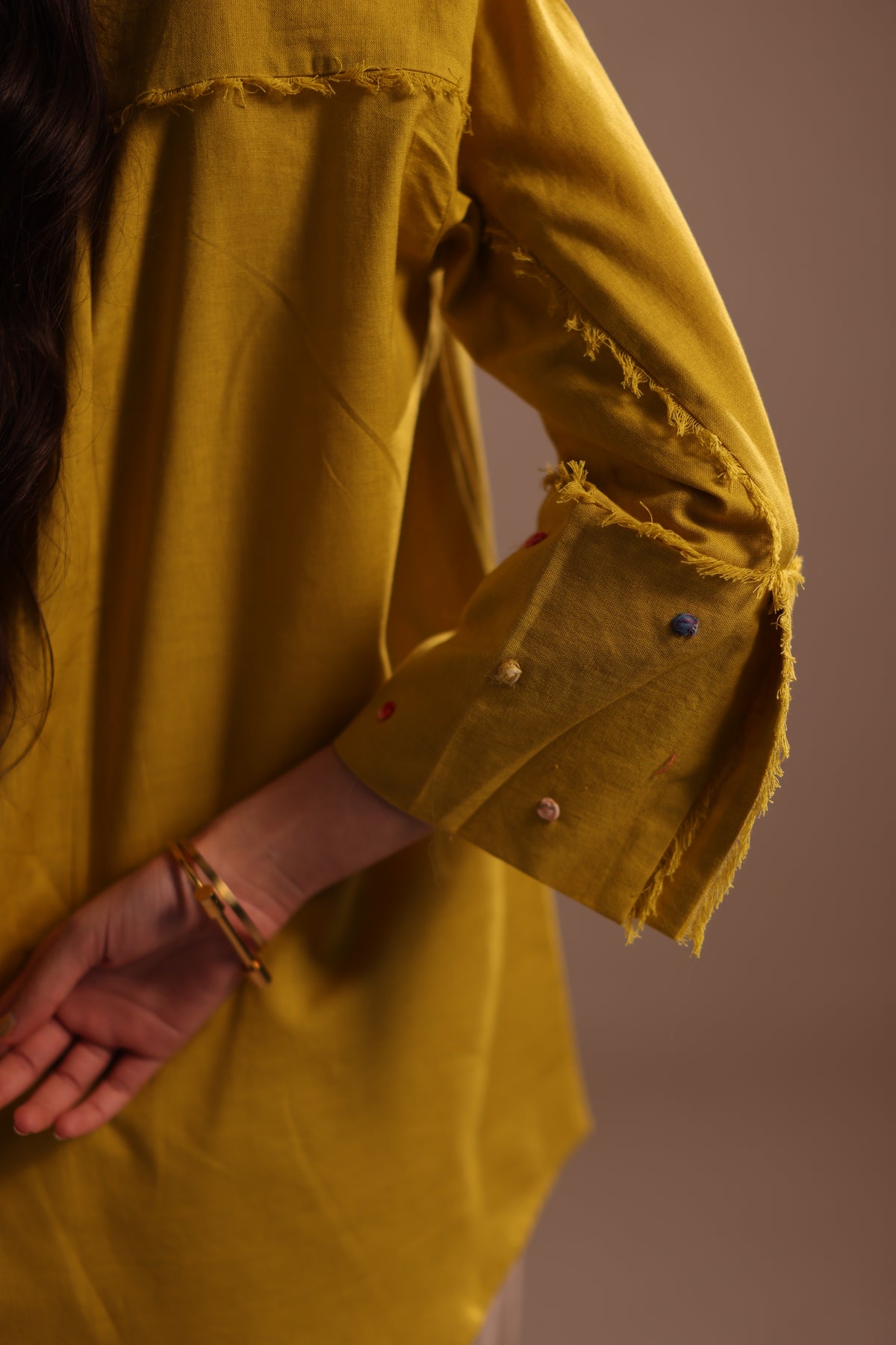 Cora Mustard Top
