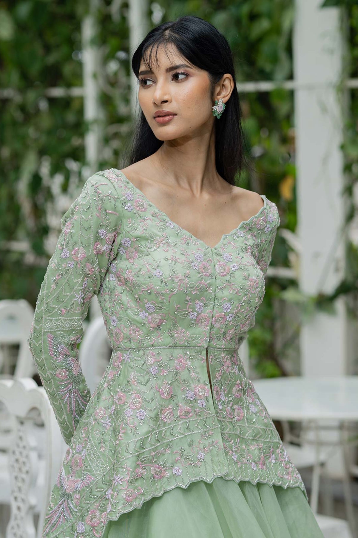 Pistachio Green Lehenga Set