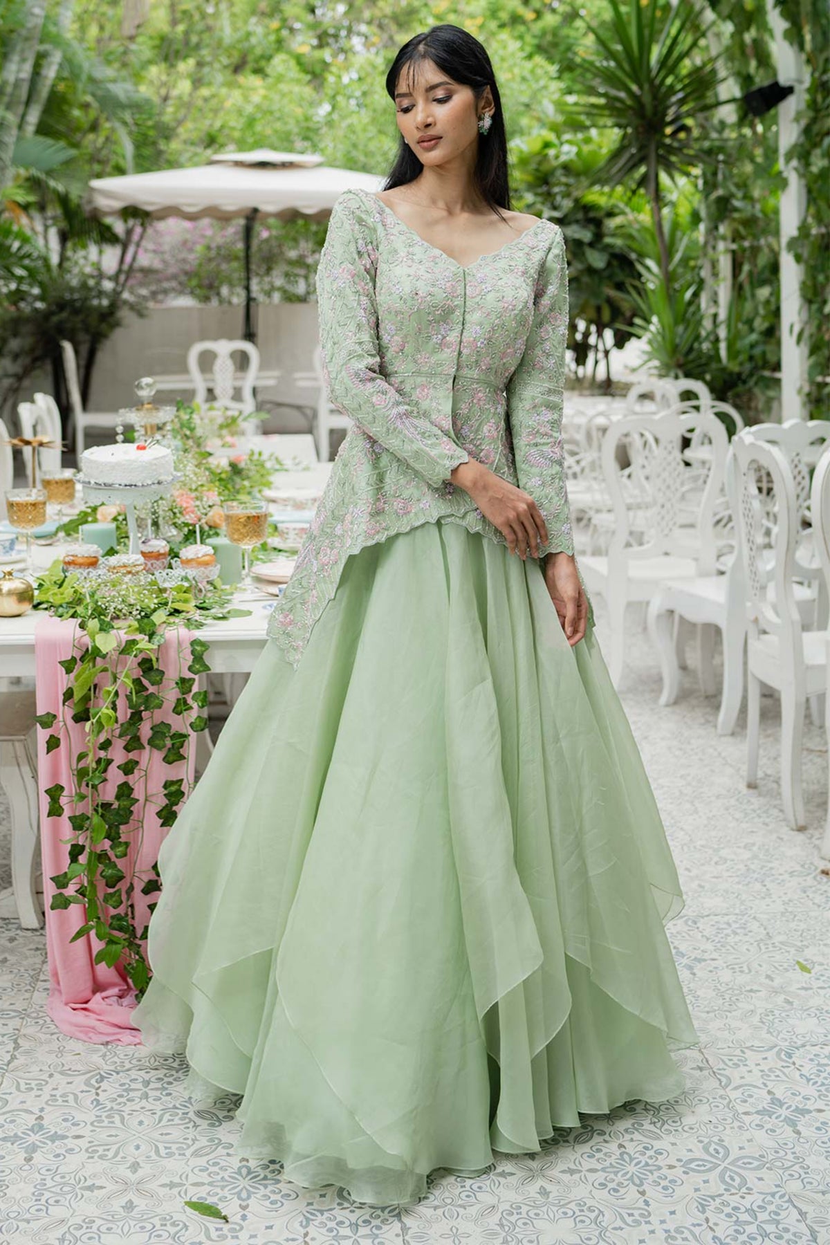 Pistachio Green Lehenga Set