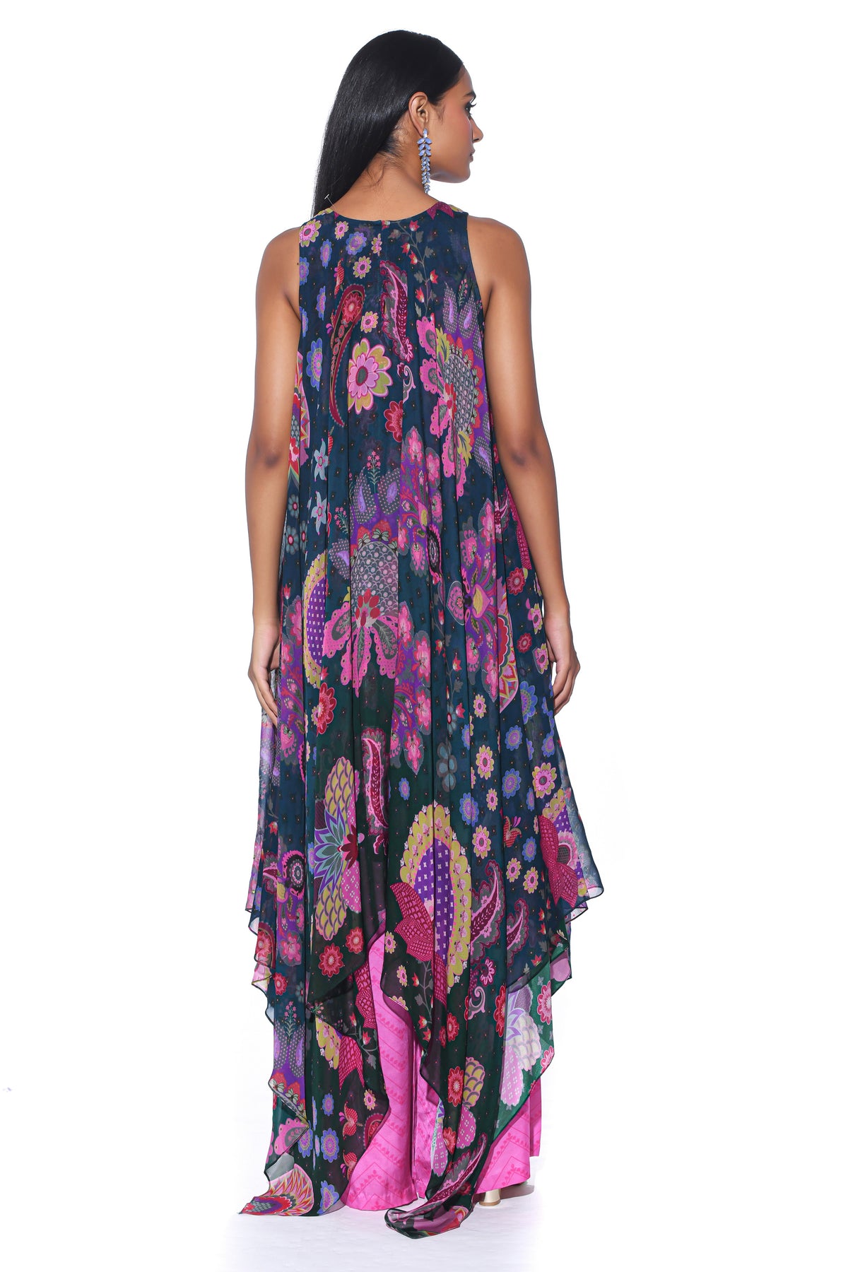 Midnight Blue Highlow Tunic Set