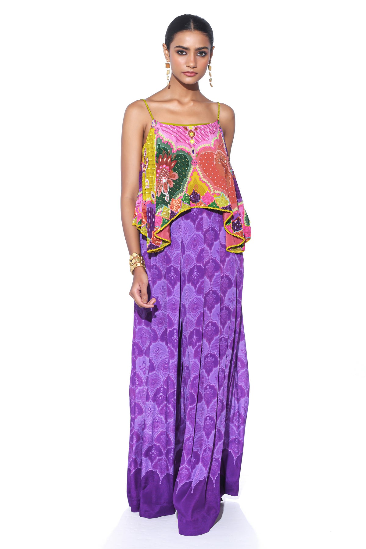 Multi Color Embroidered Co-ord Set