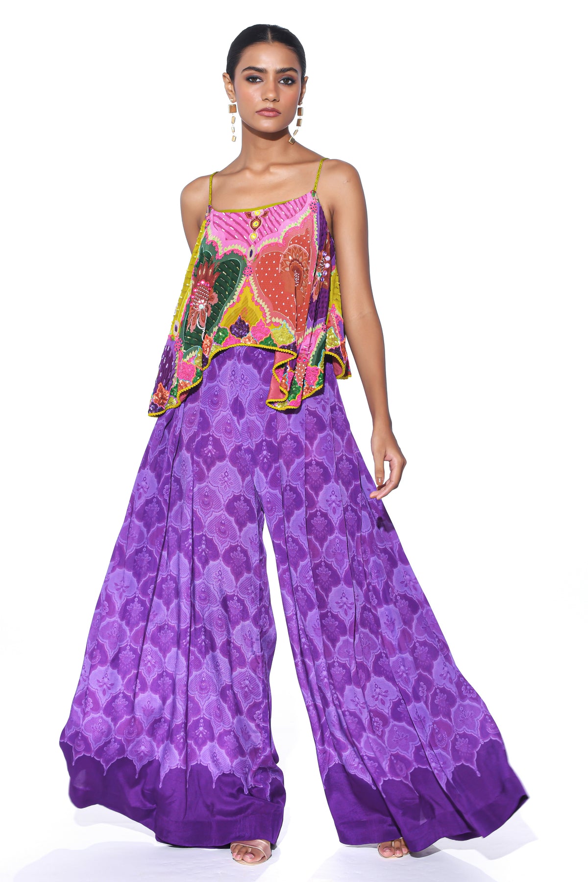 Multi Color Embroidered Co-ord Set