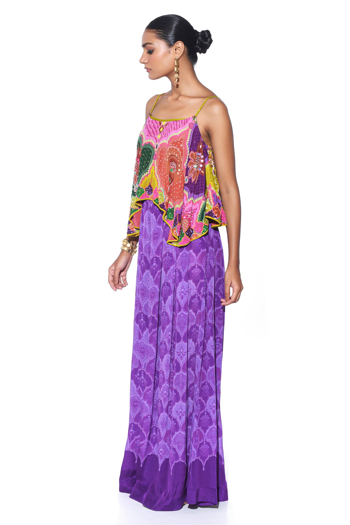Multi Color Embroidered Co-ord Set