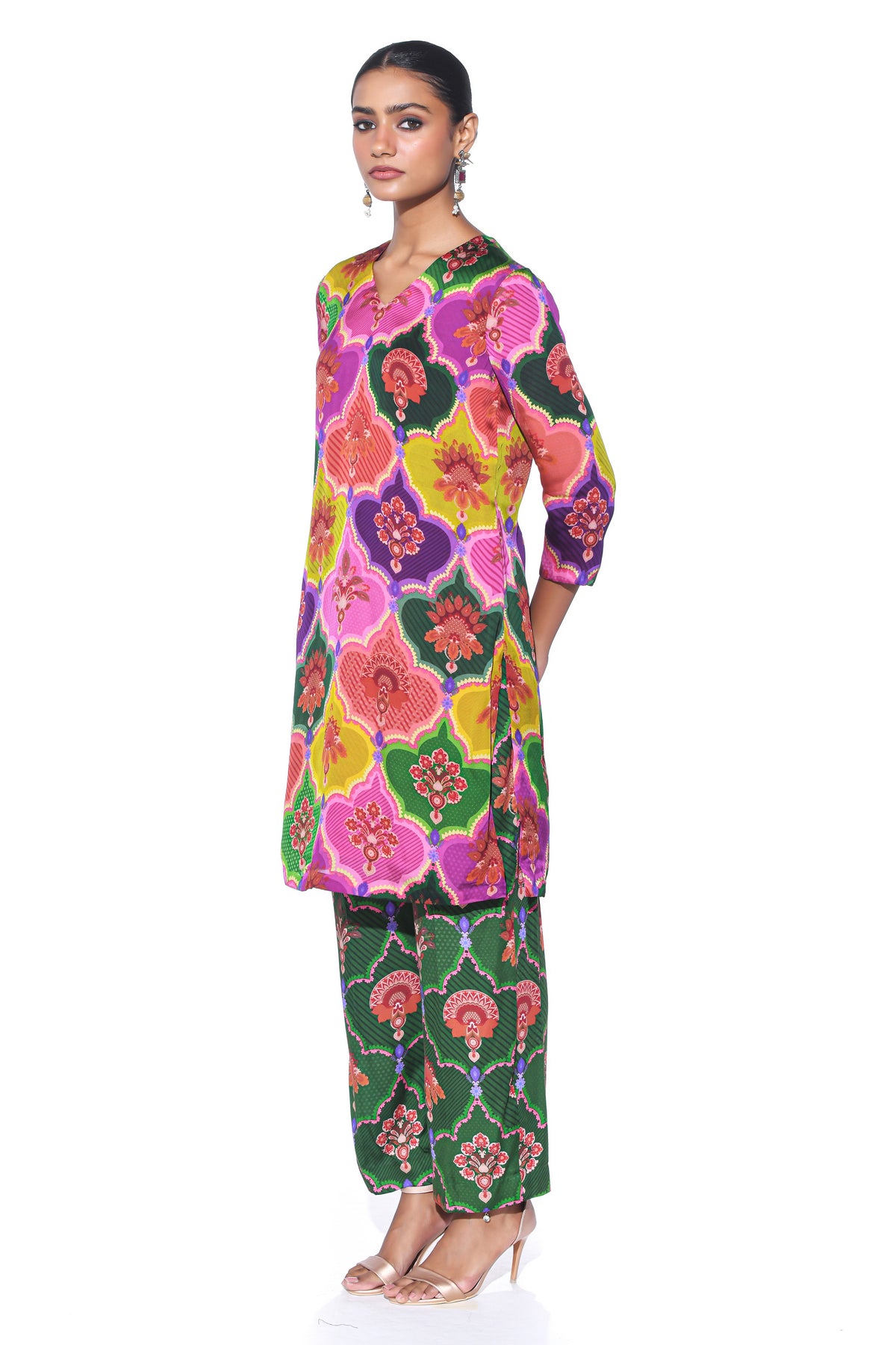 Multi Color Kurta Coord Set