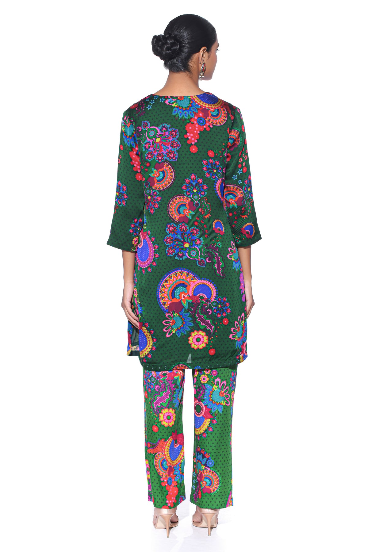 Bottel Green Kurta Co-ord Set