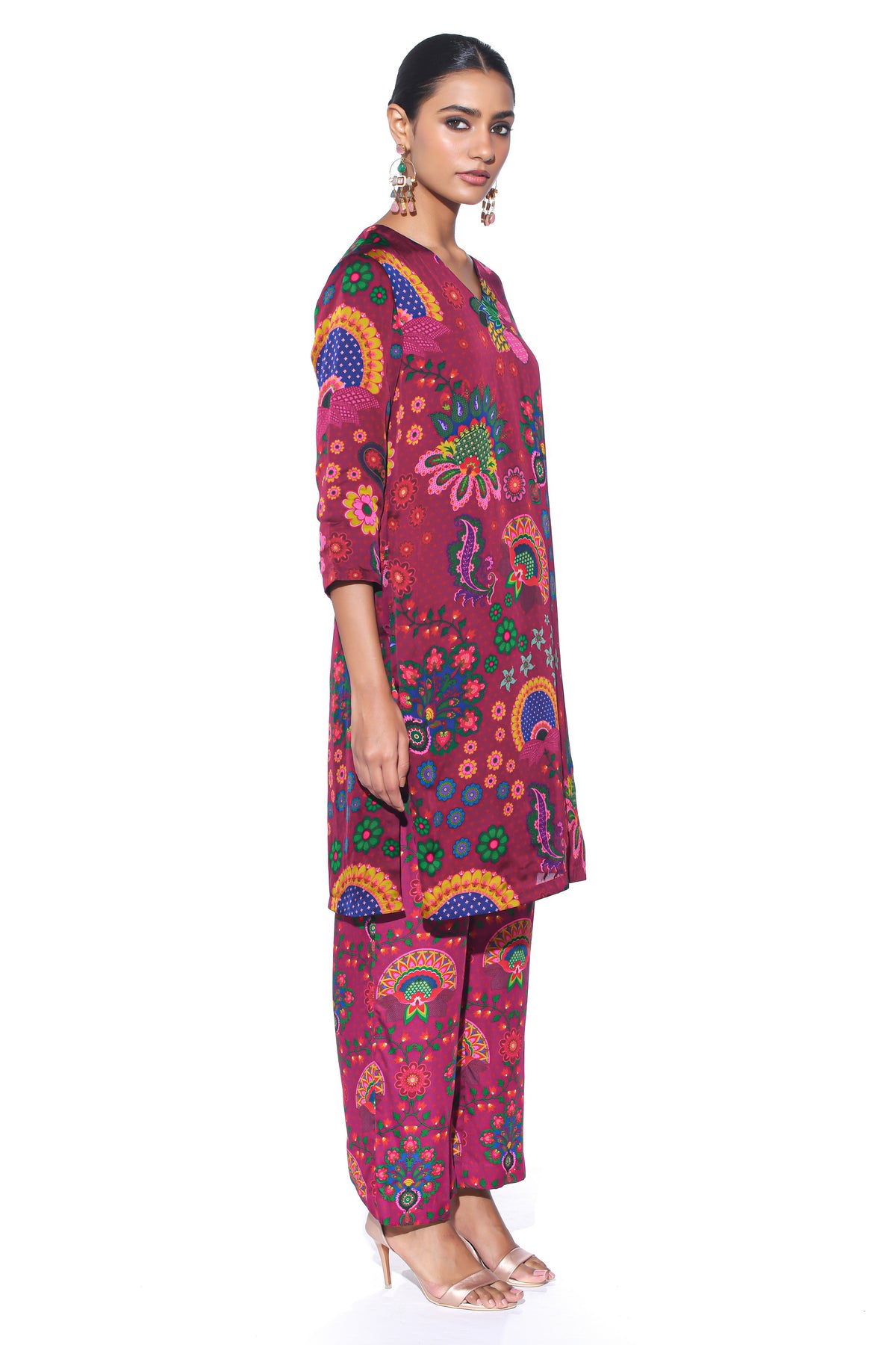 Crimson Kurta Co-ord Set