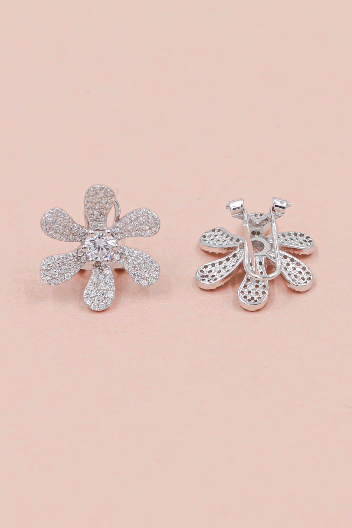 Enchanted Garden Silver Floral Earrings