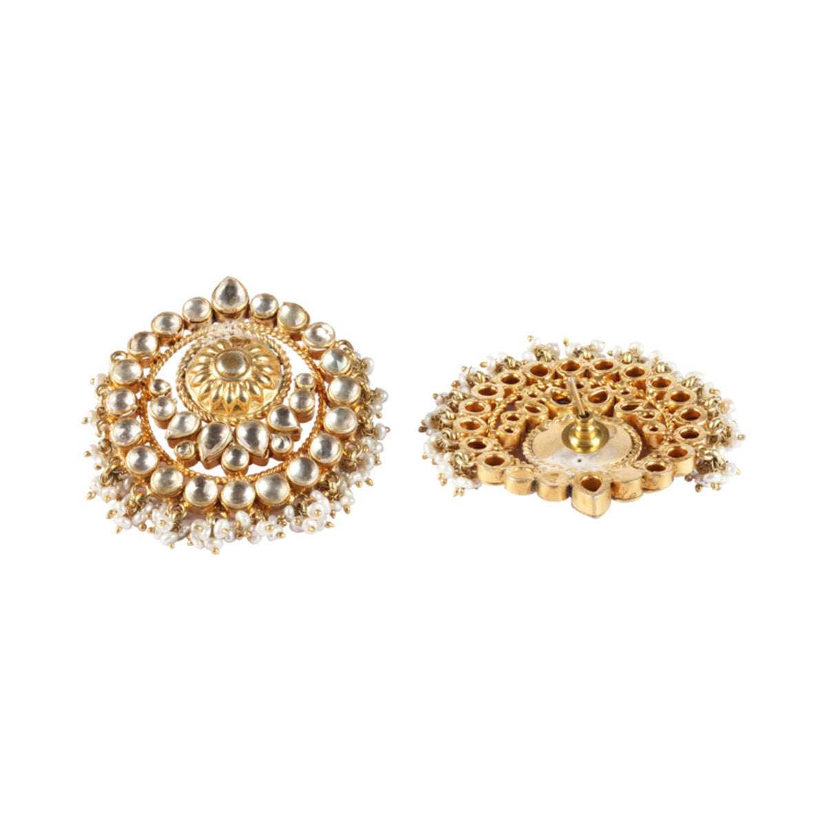 Round Shaped Silver Earring