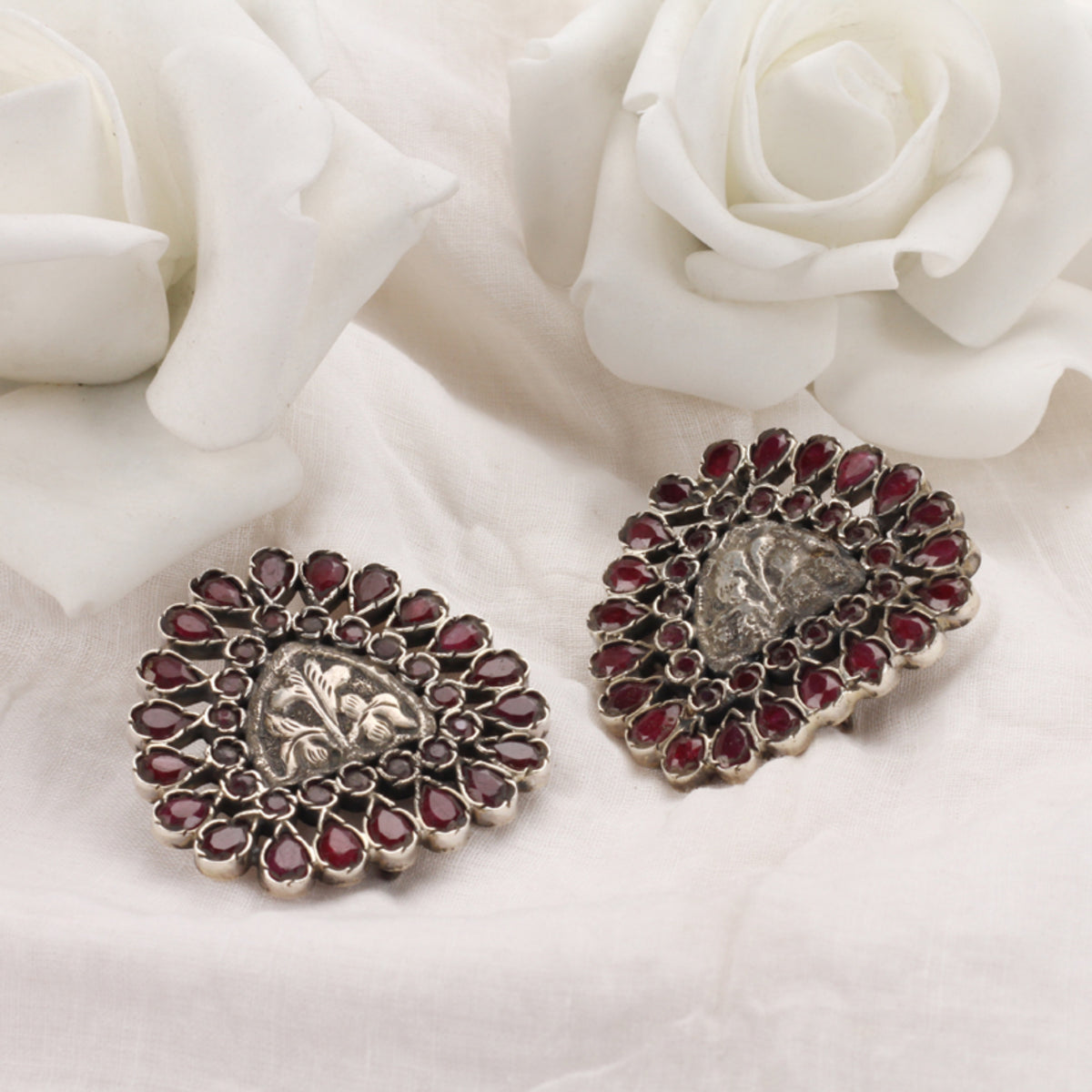 Ruby Silver Earring