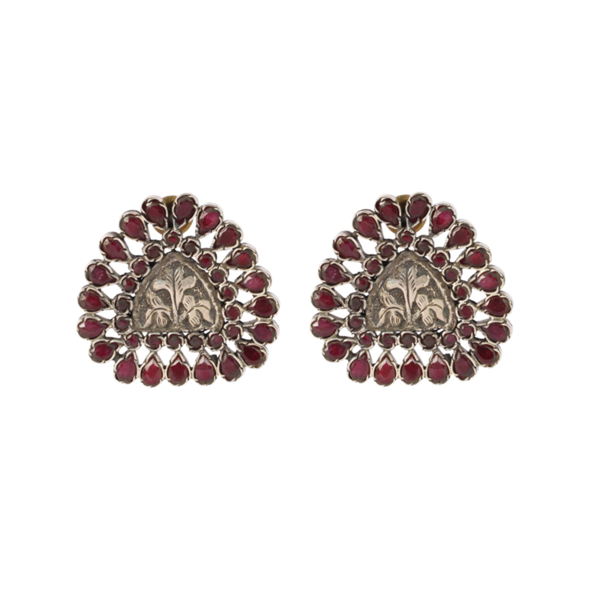 Ruby Silver Earring
