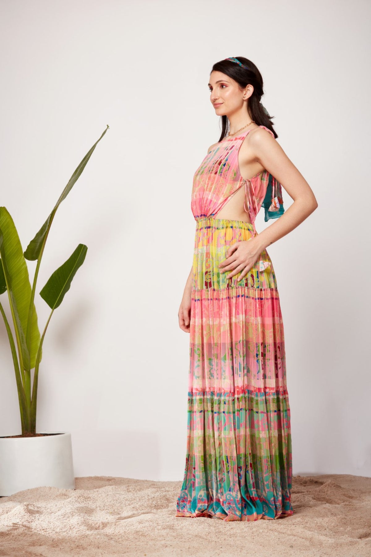 Tie up Dress With Tube Top
