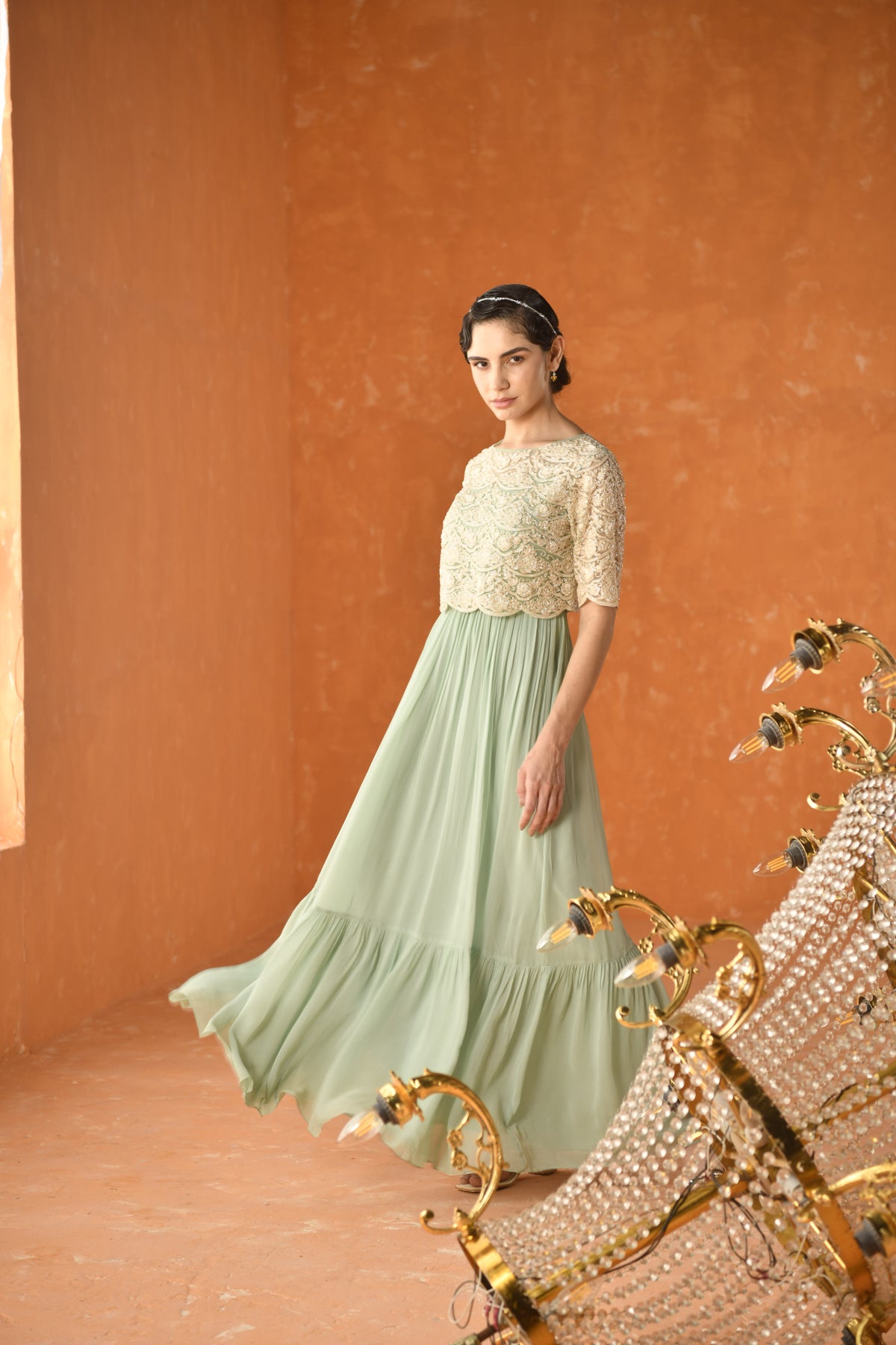 Teal Chandelier Dress
