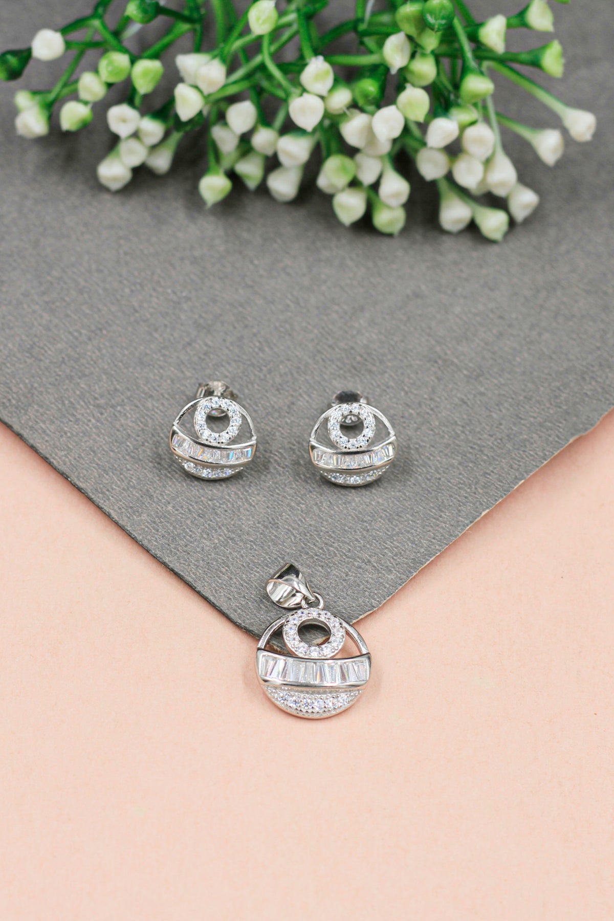 Celestial Harmony Earrings Pendant Set