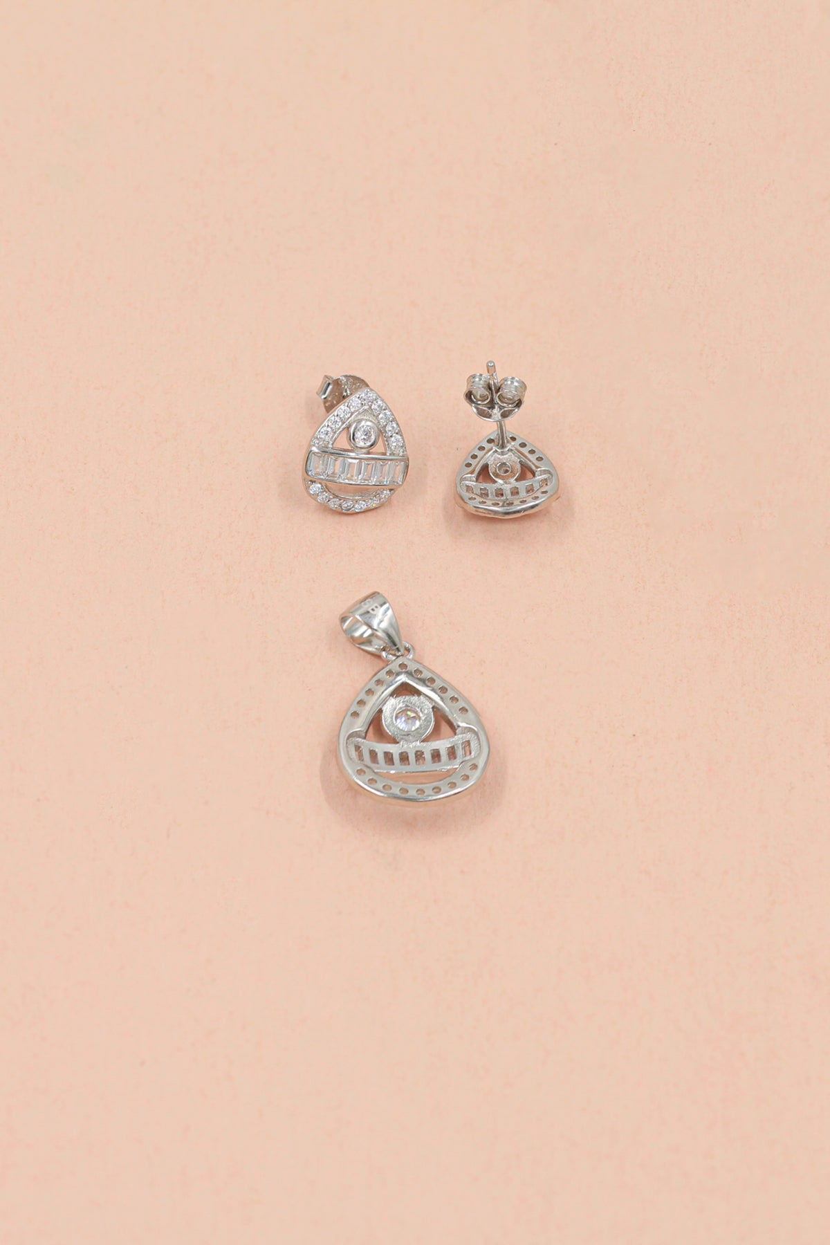 CZ Earrings &amp; Pendant Set