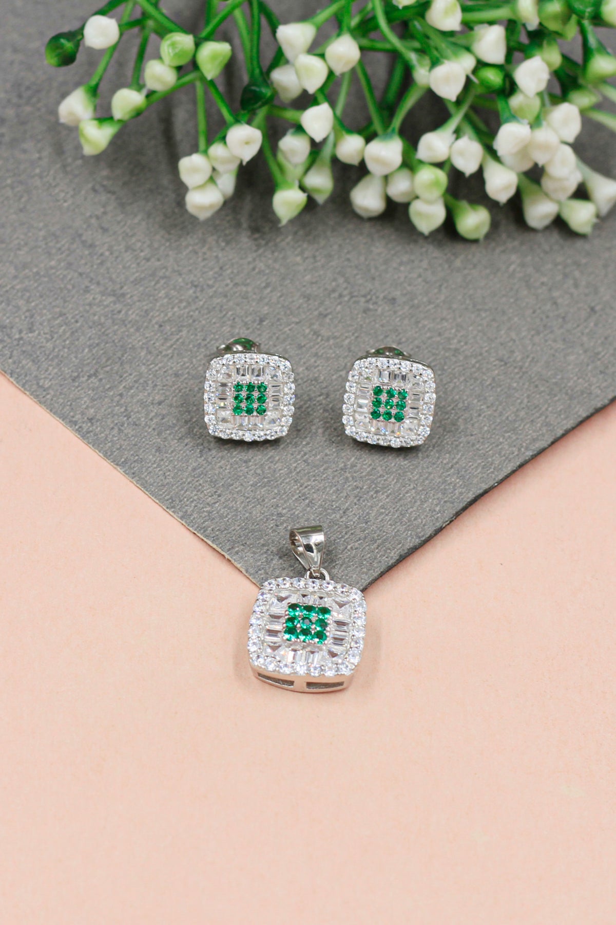 CZ Starry Affair Earrings &amp; Pendant