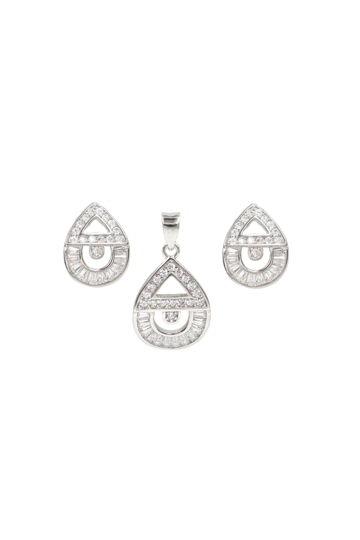 Cubic Zirconia Collection Pendant Set