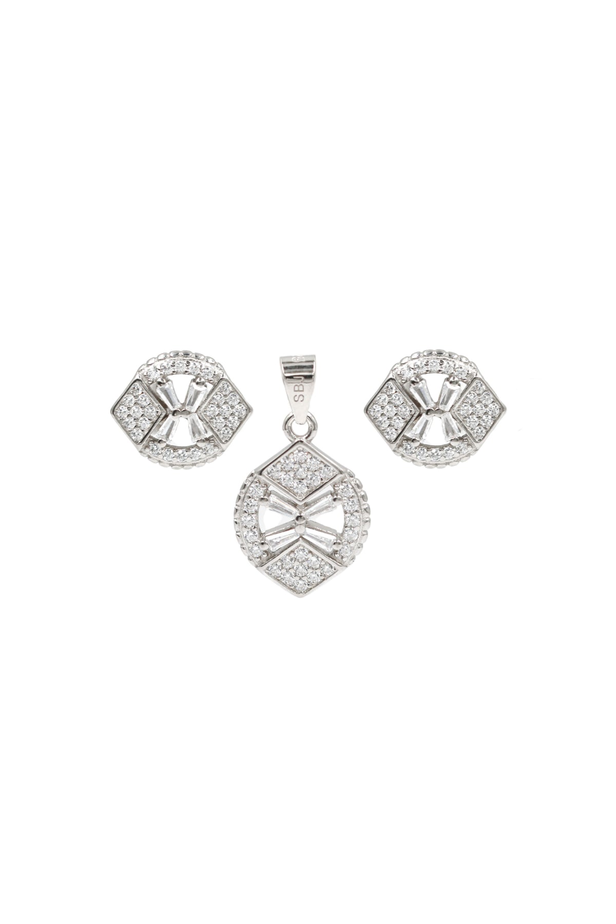 Cz Earring and Pendant Combo