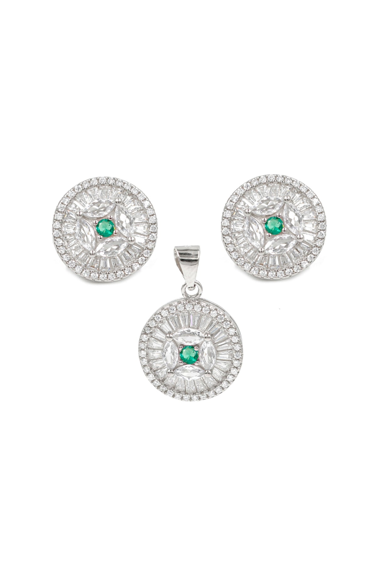 Glimmering Galaxy Cz Statement Pendant Set
