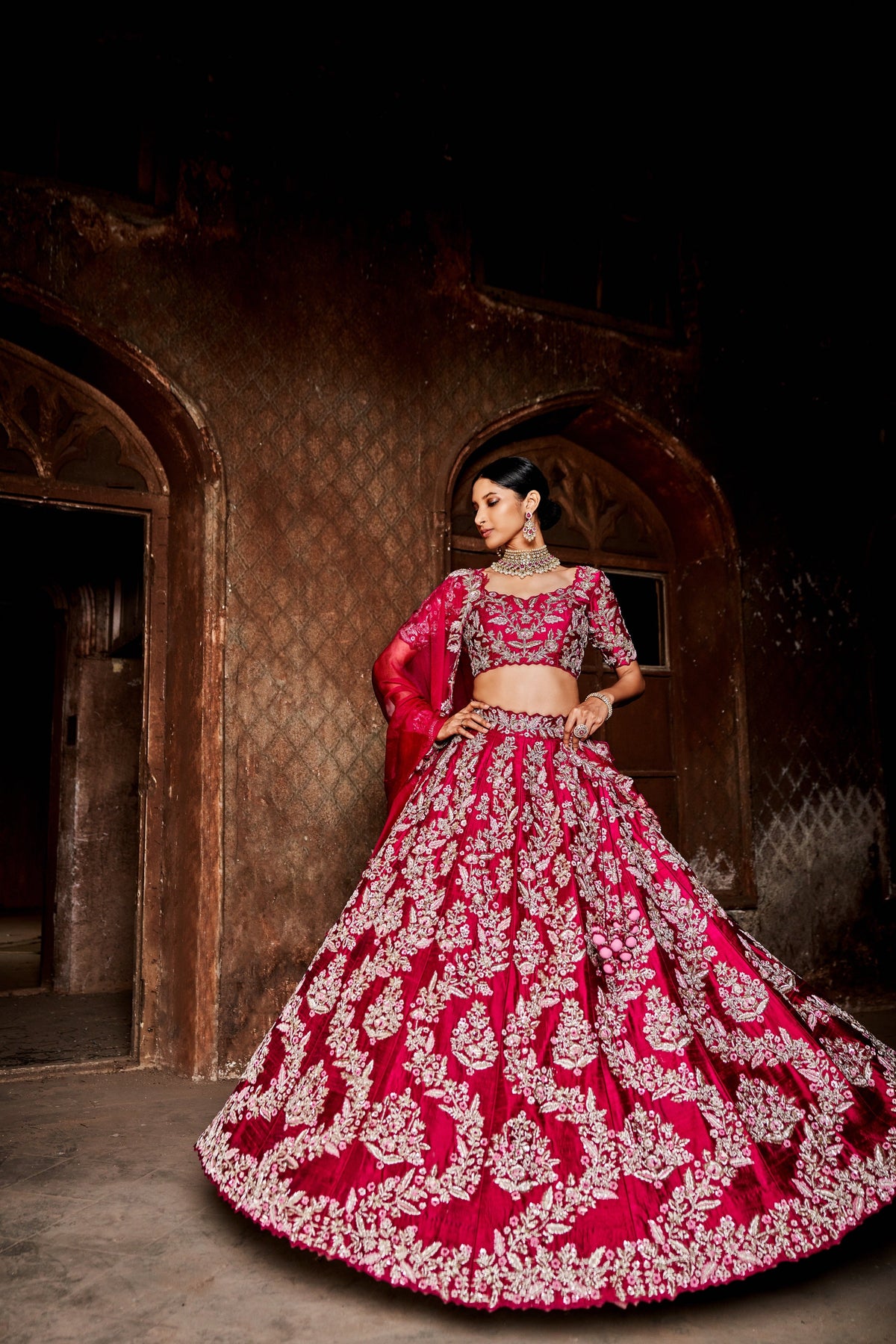 Pink bridal lehenga