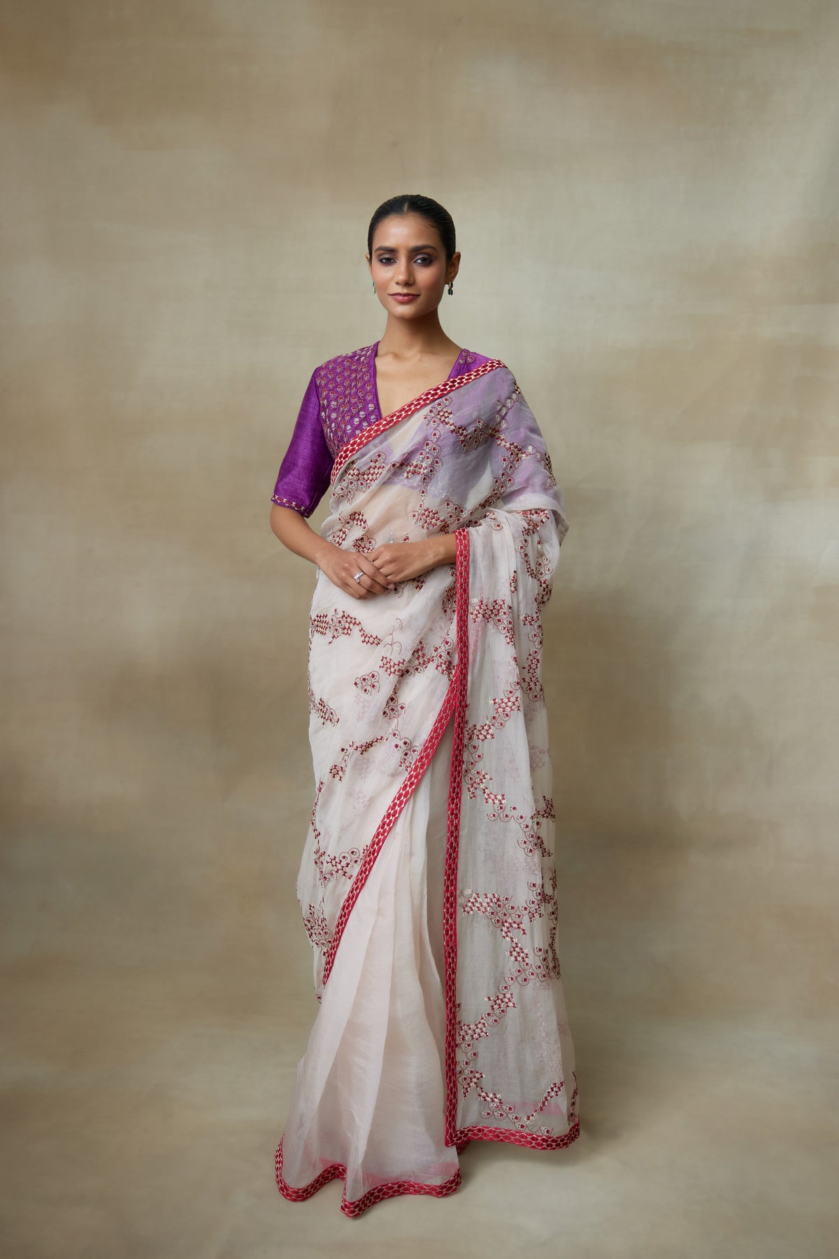 Lavender Saree