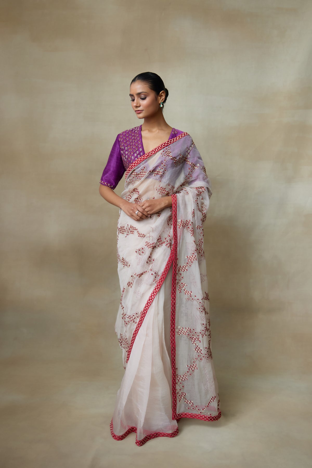 Lavender Saree