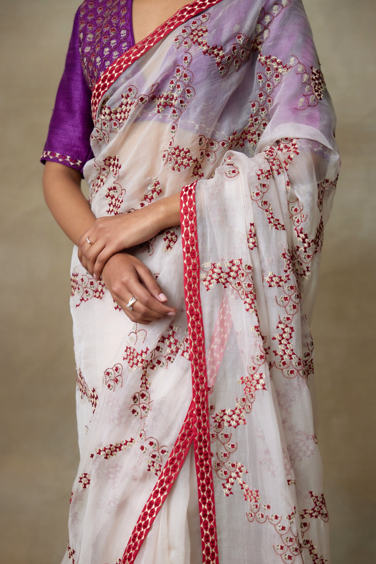 Lavender Saree