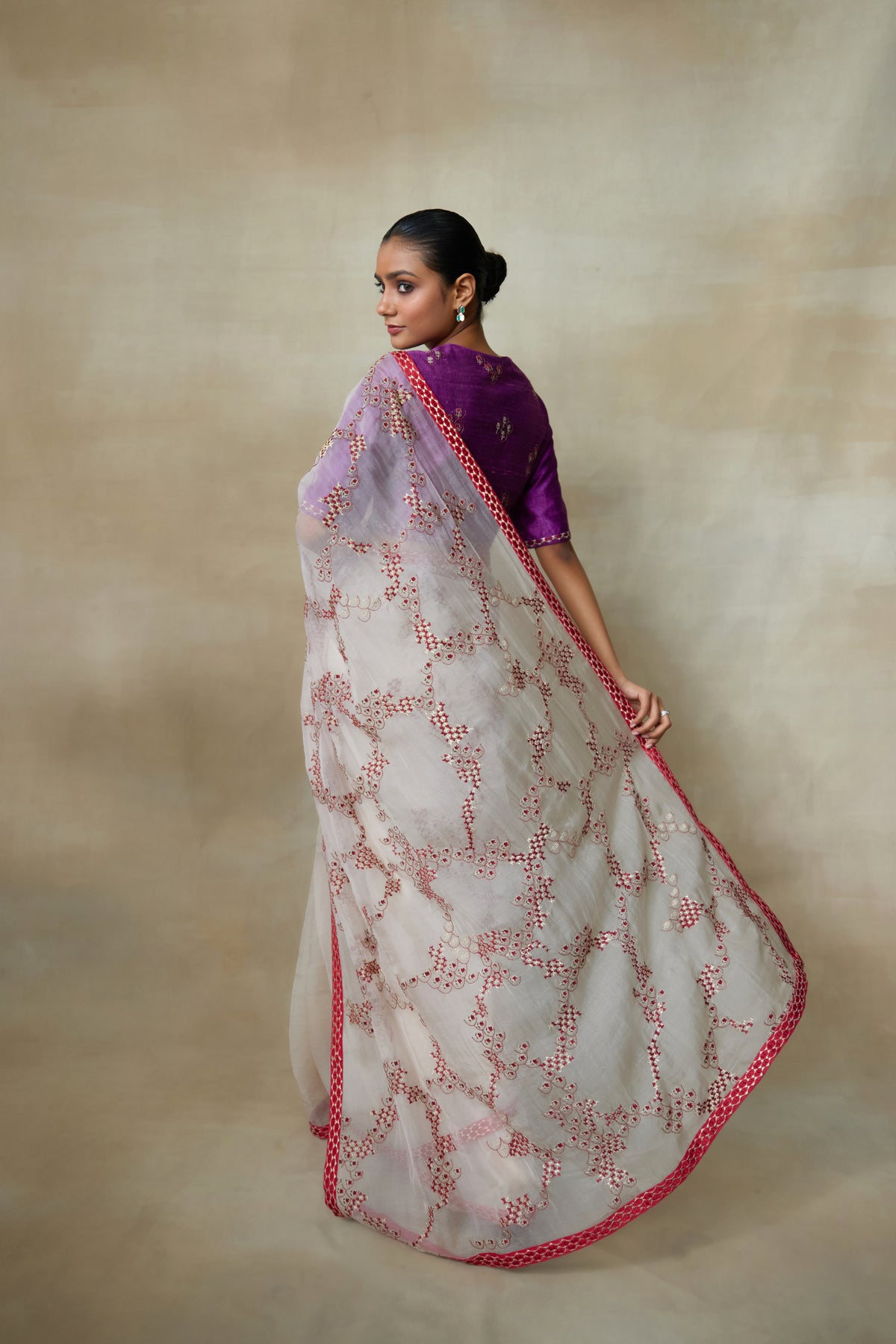 Lavender Saree