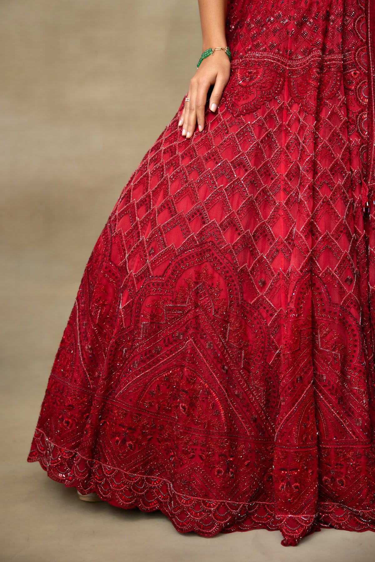 Scarlet Lehenga Set