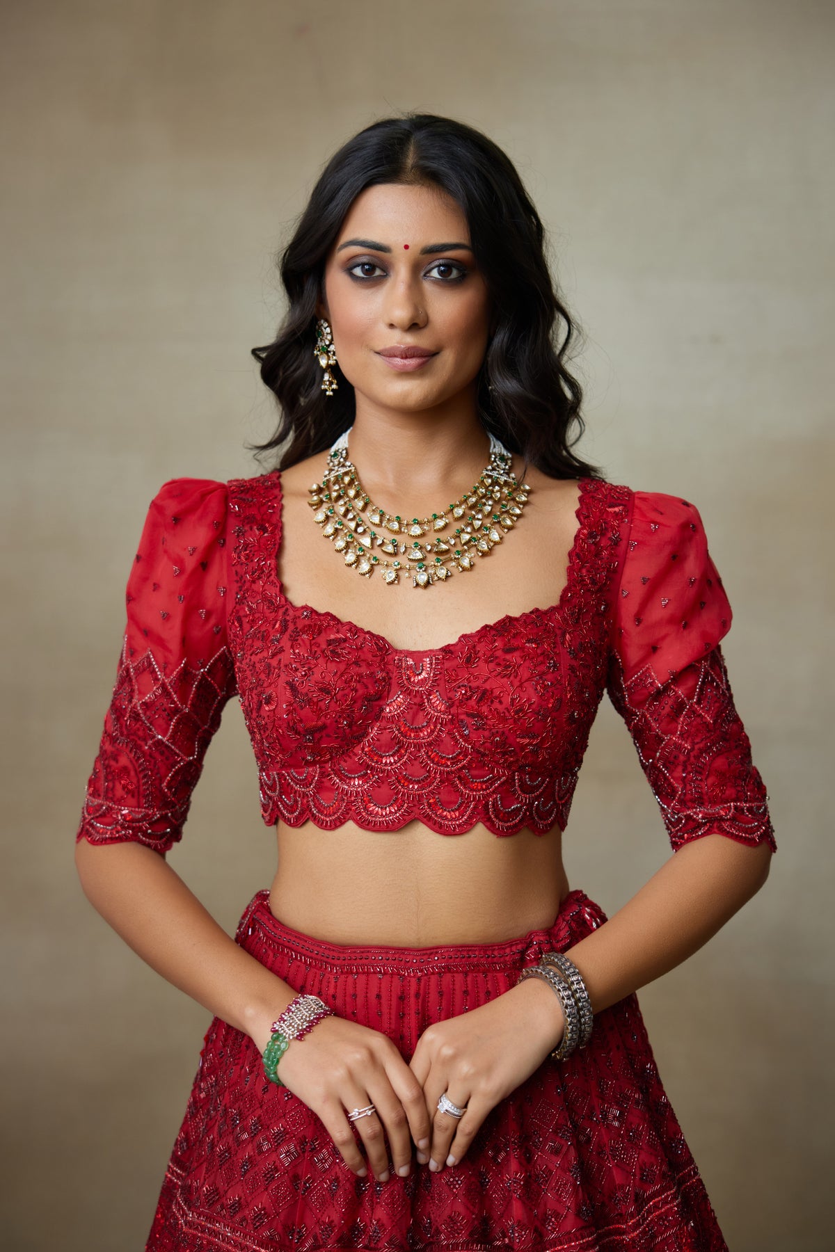 Scarlet Lehenga Set