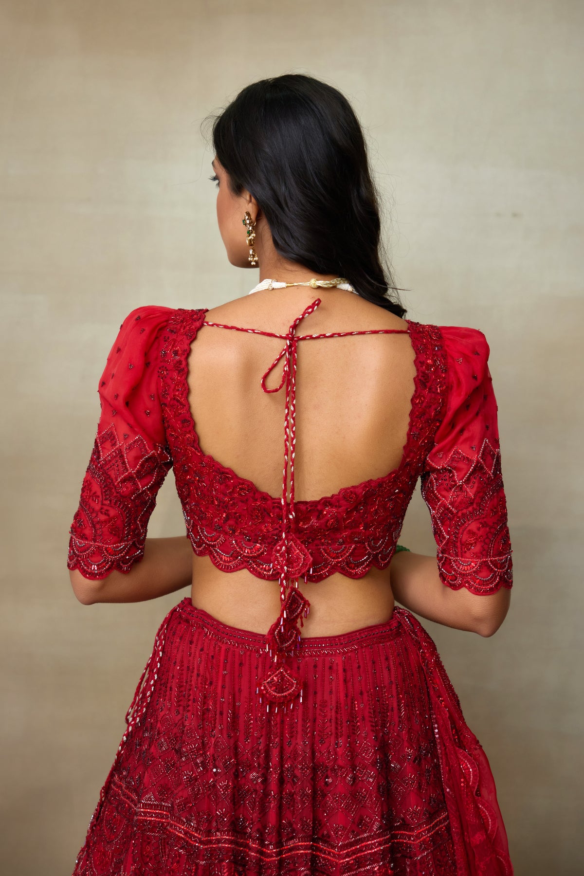 Scarlet Lehenga Set