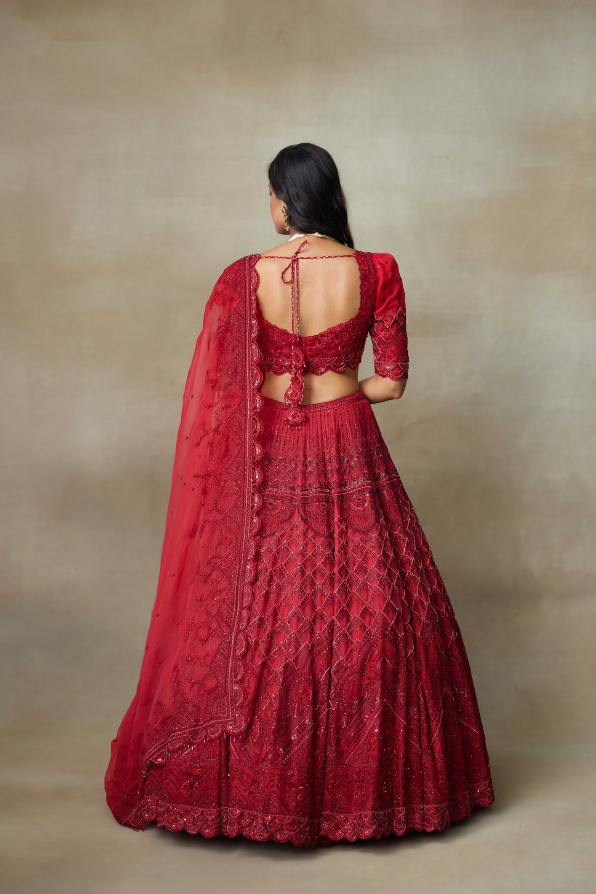 Scarlet Lehenga Set