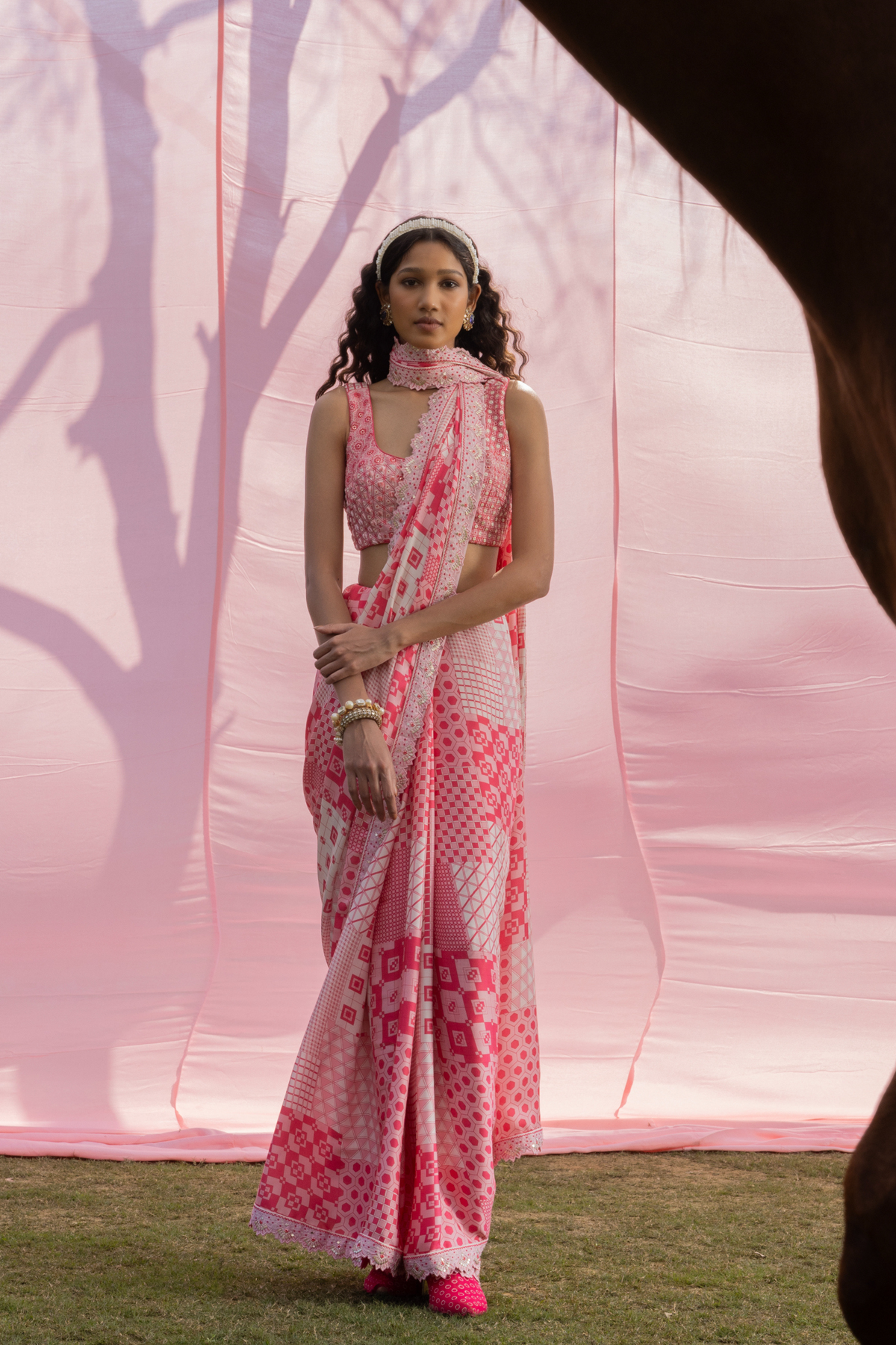 Printed Saree Set