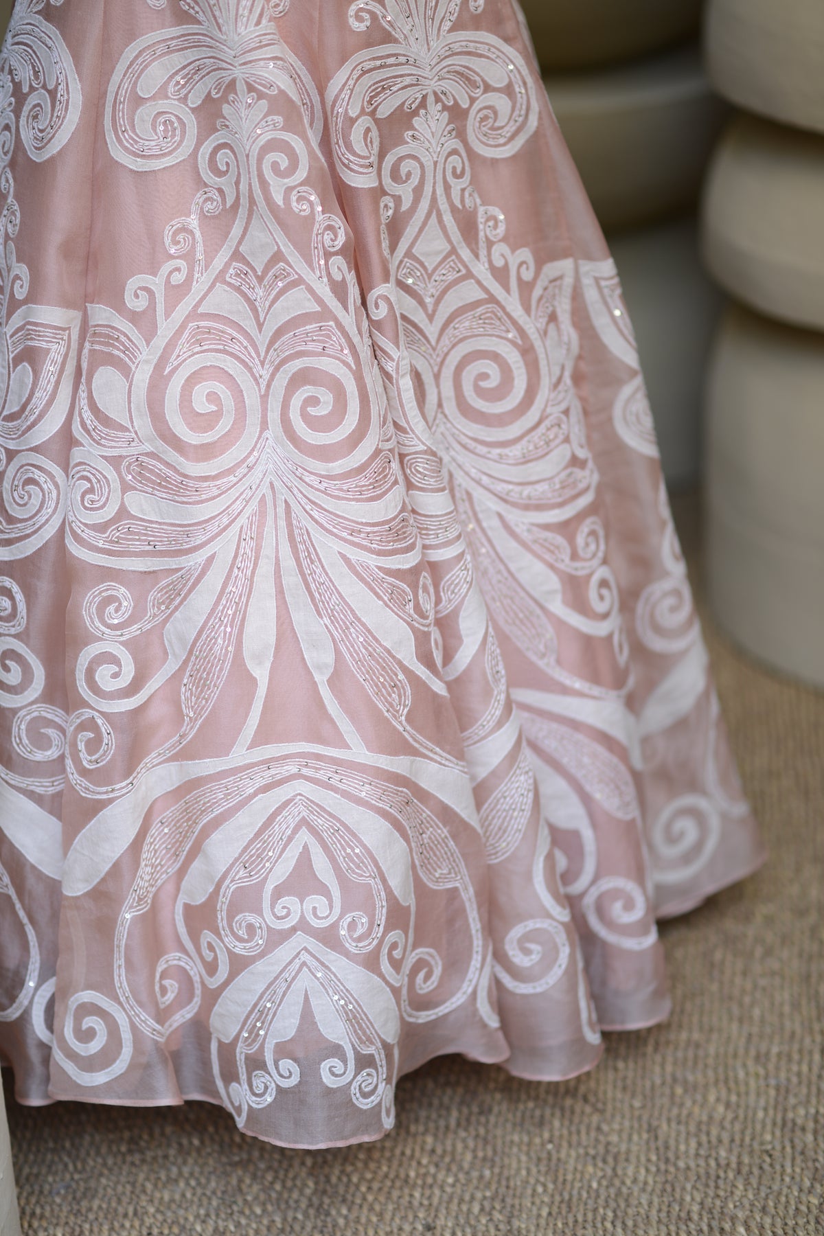 Pink Embroidered Lehenga Set