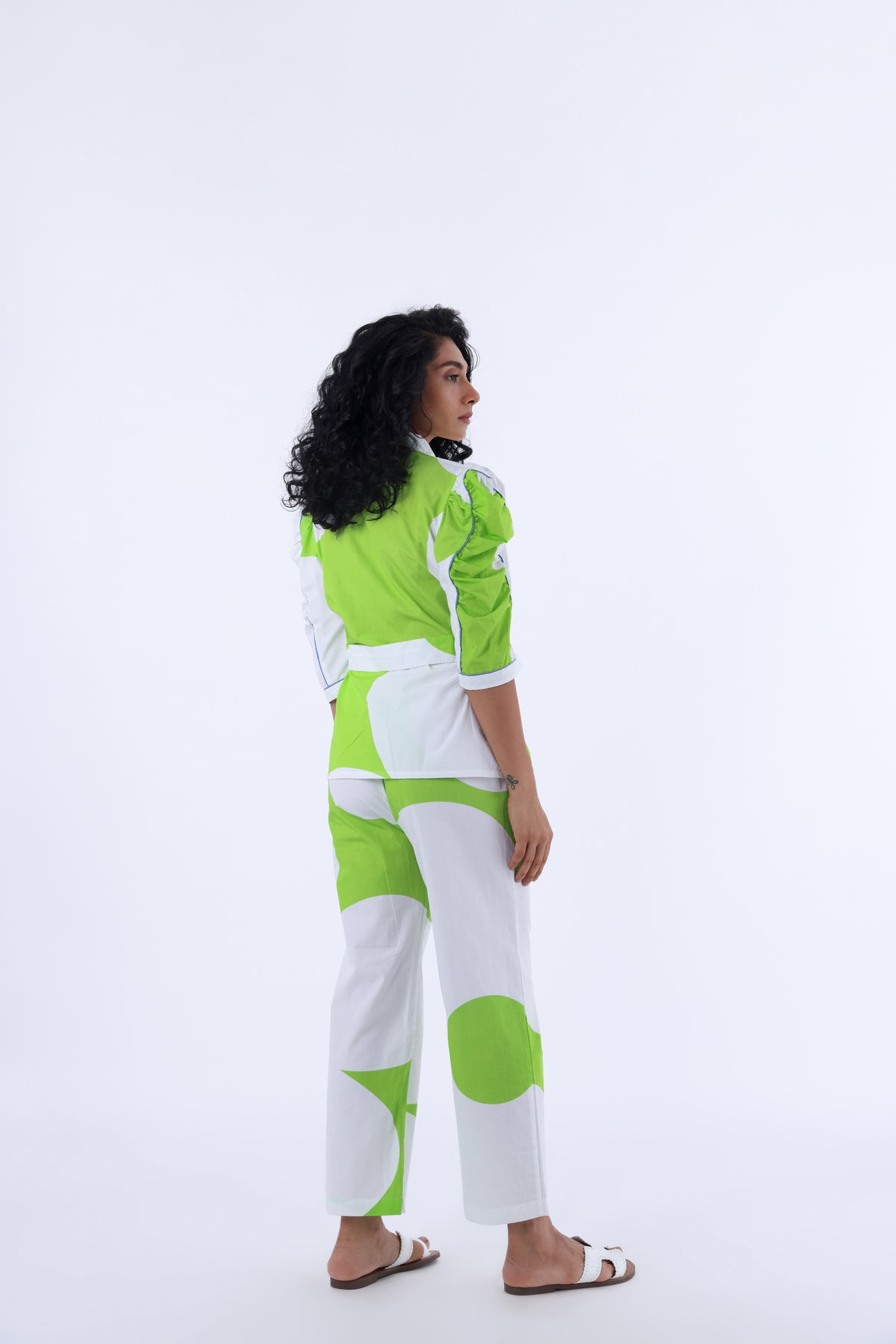 Green Petnuia Elastic Tie-up Shirt