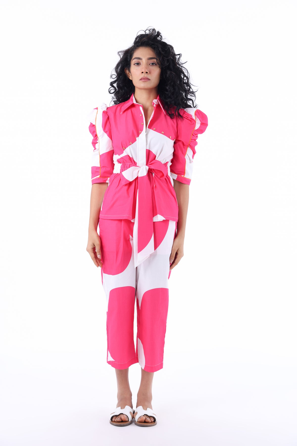 Pink Petnuia Elastic Tie-up Shirt